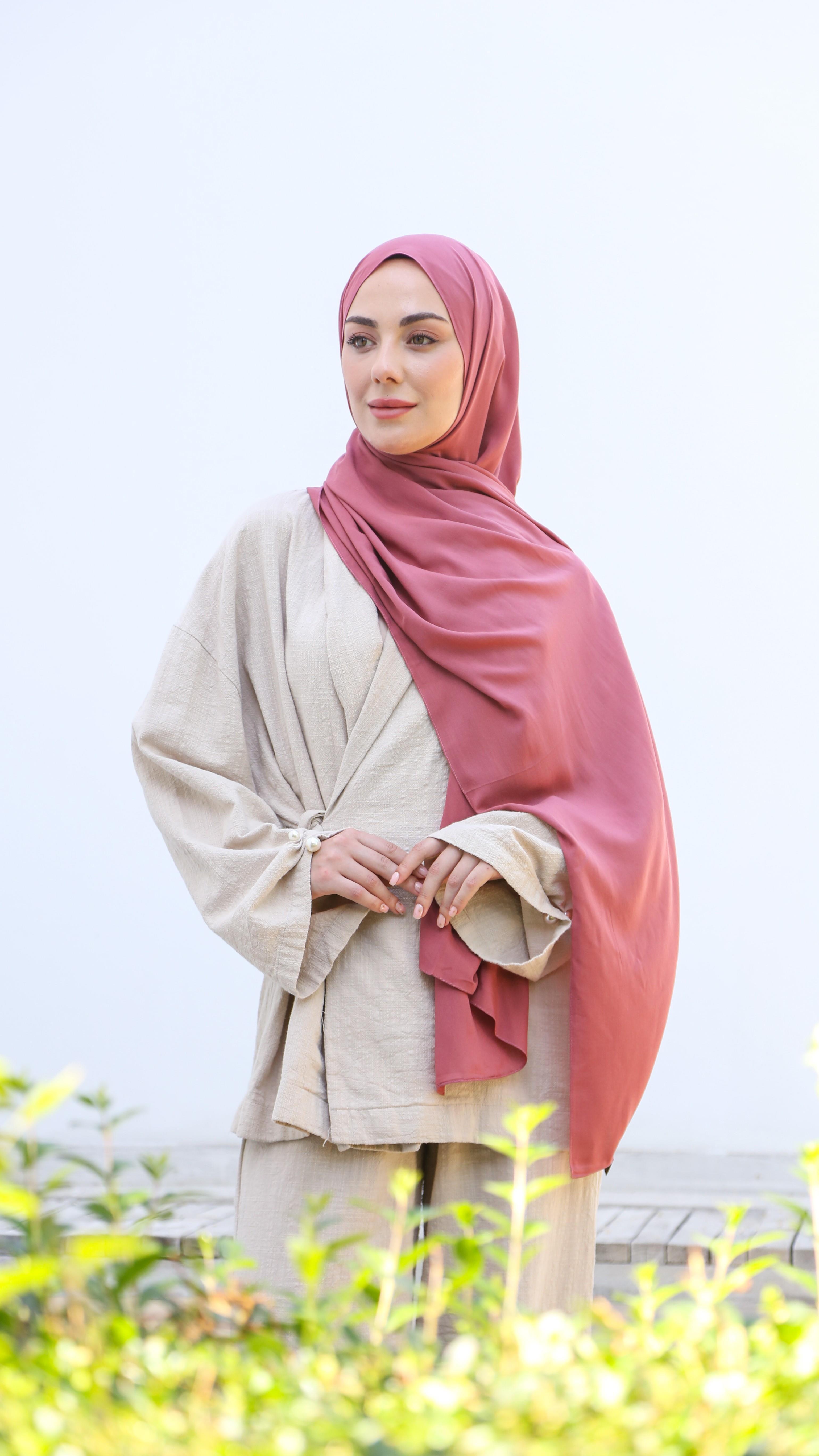 Locella Modal İpek Şal Canlı Pembe-9