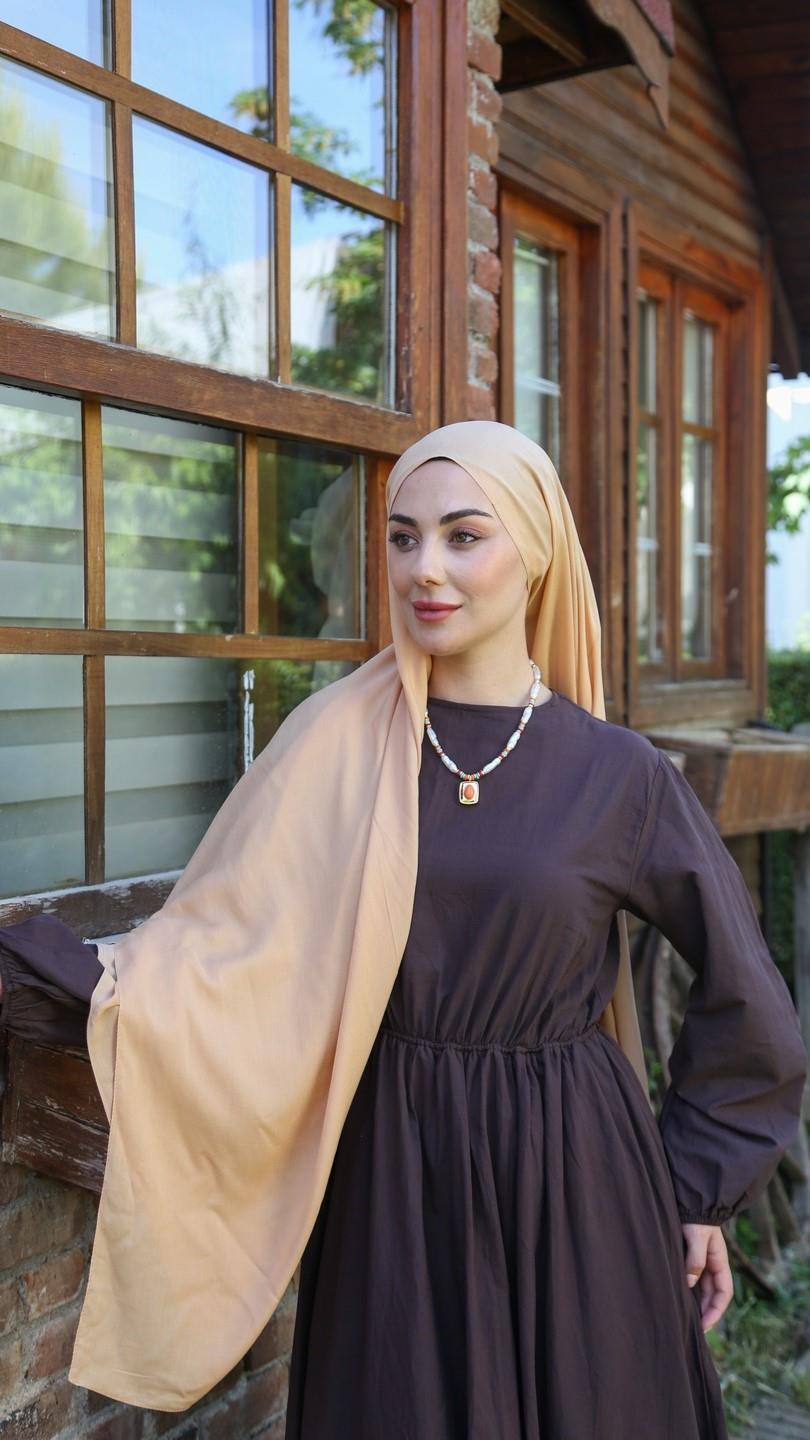 Locella Modal İpek Şal Kavun İçi-11