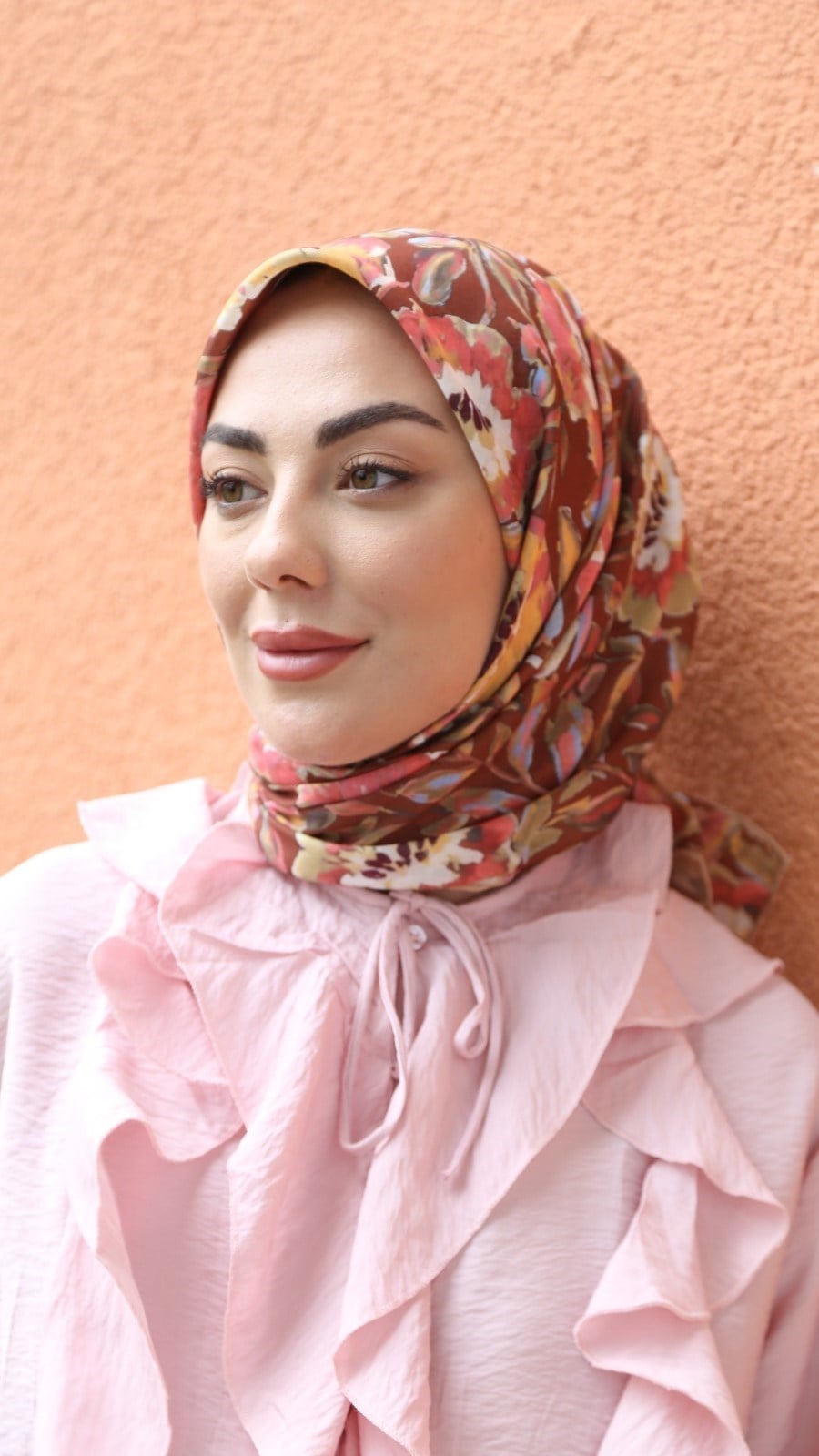 Locella Pamuk Vual Eşarp Taba