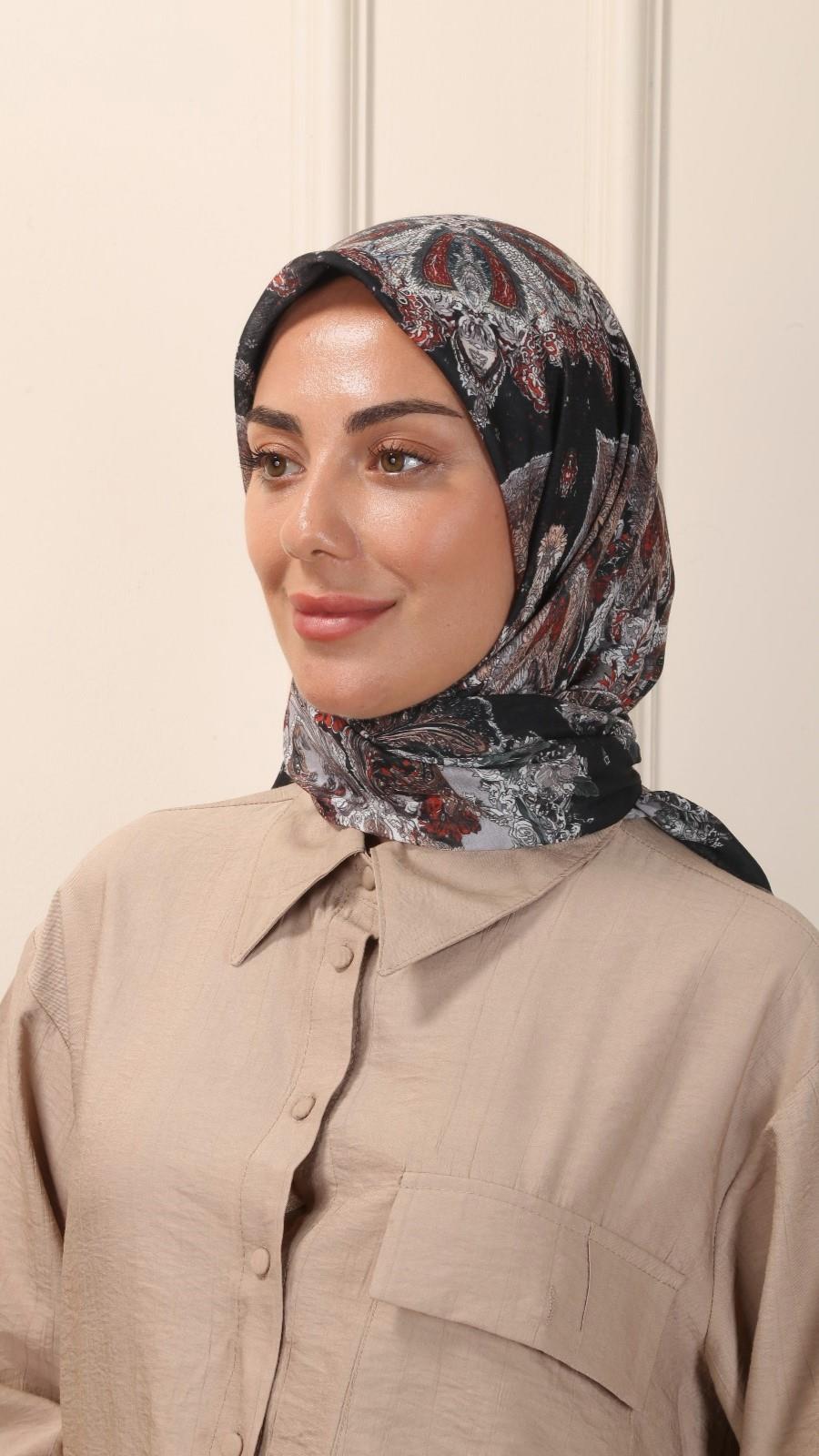 Locella Pamuk Vual Eşarp Siyah-14