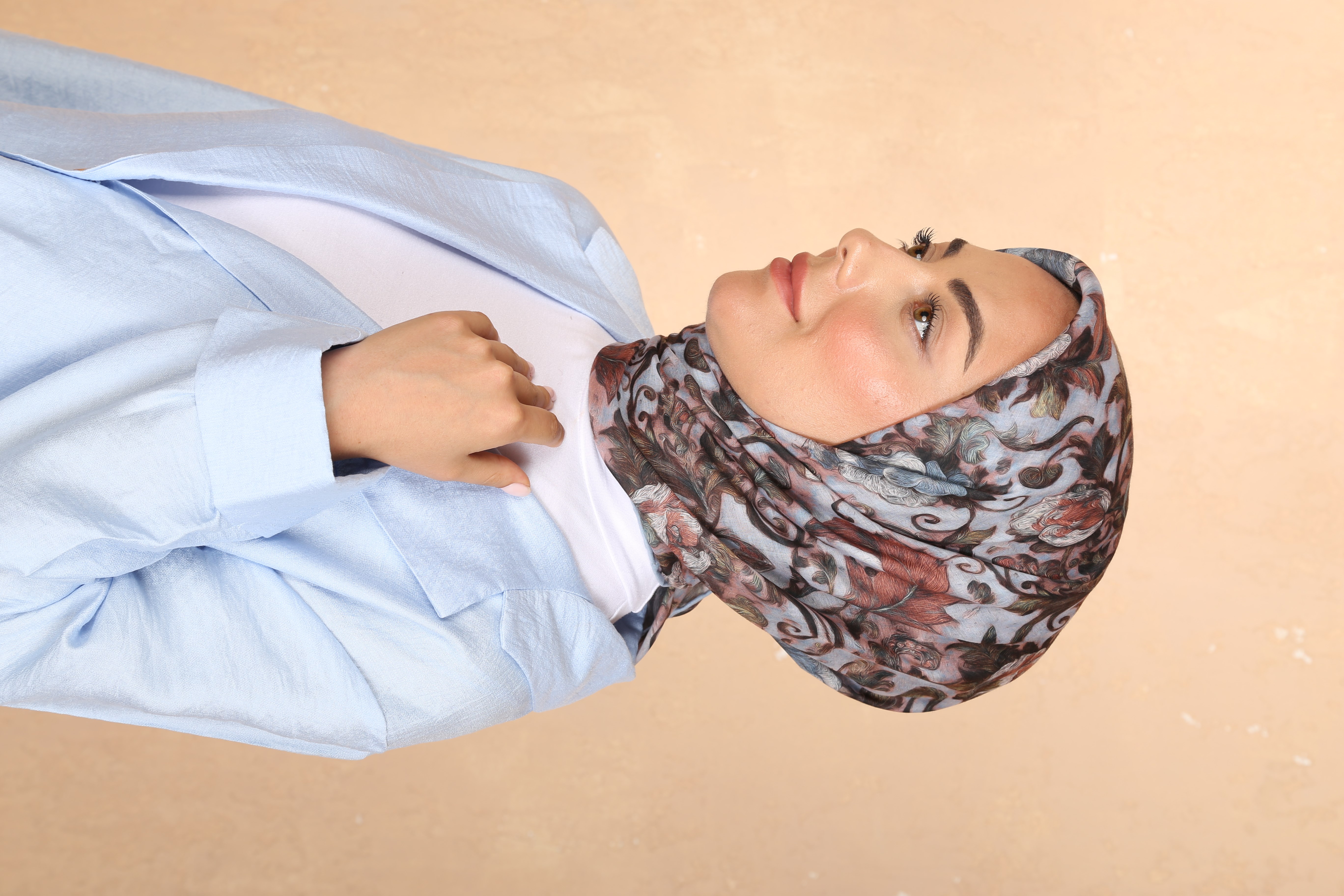 Locella Pamuk Vual Eşarp Açık Mavi
