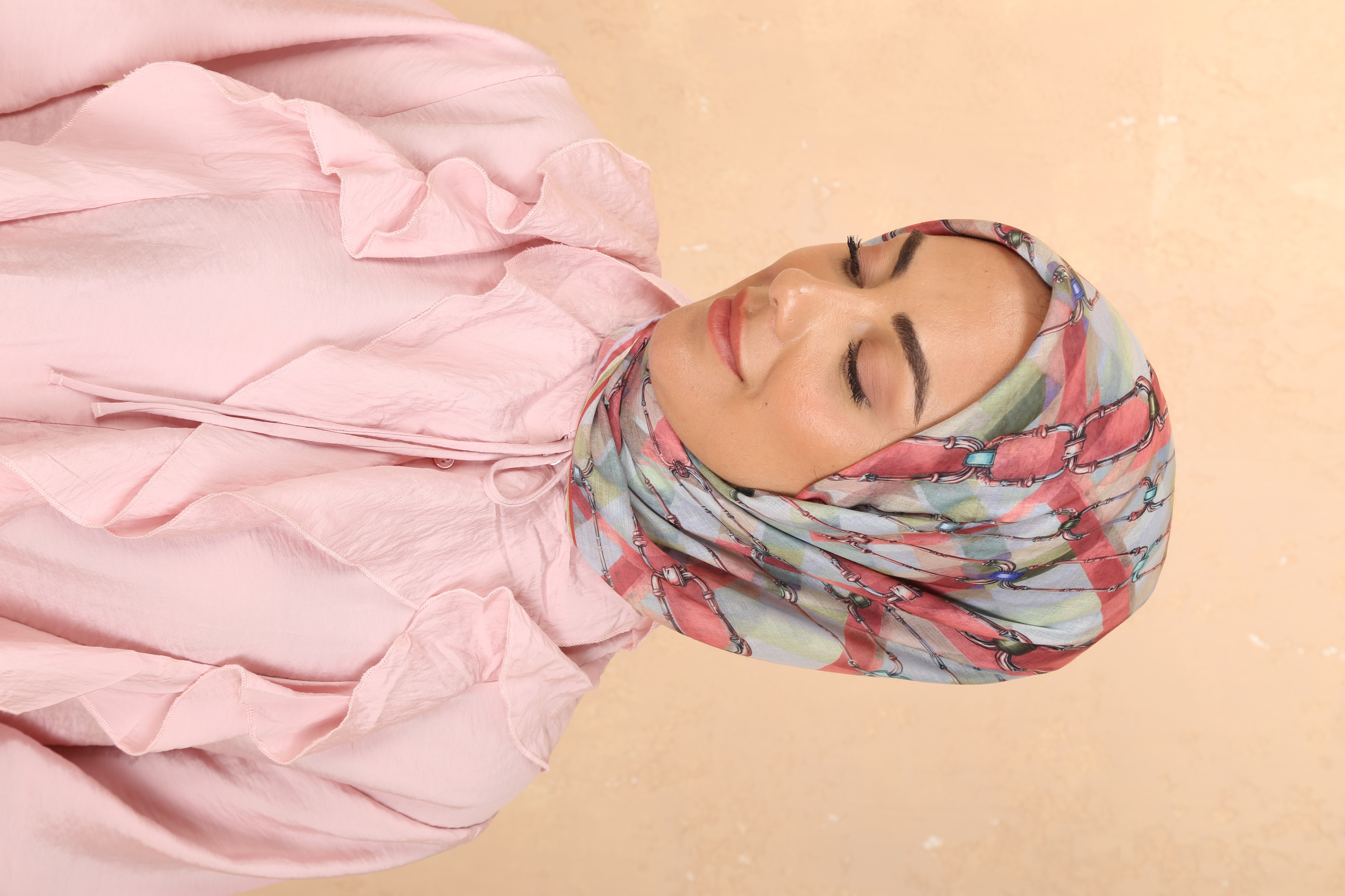 Locella Pamuk Vual Eşarp Mercan 