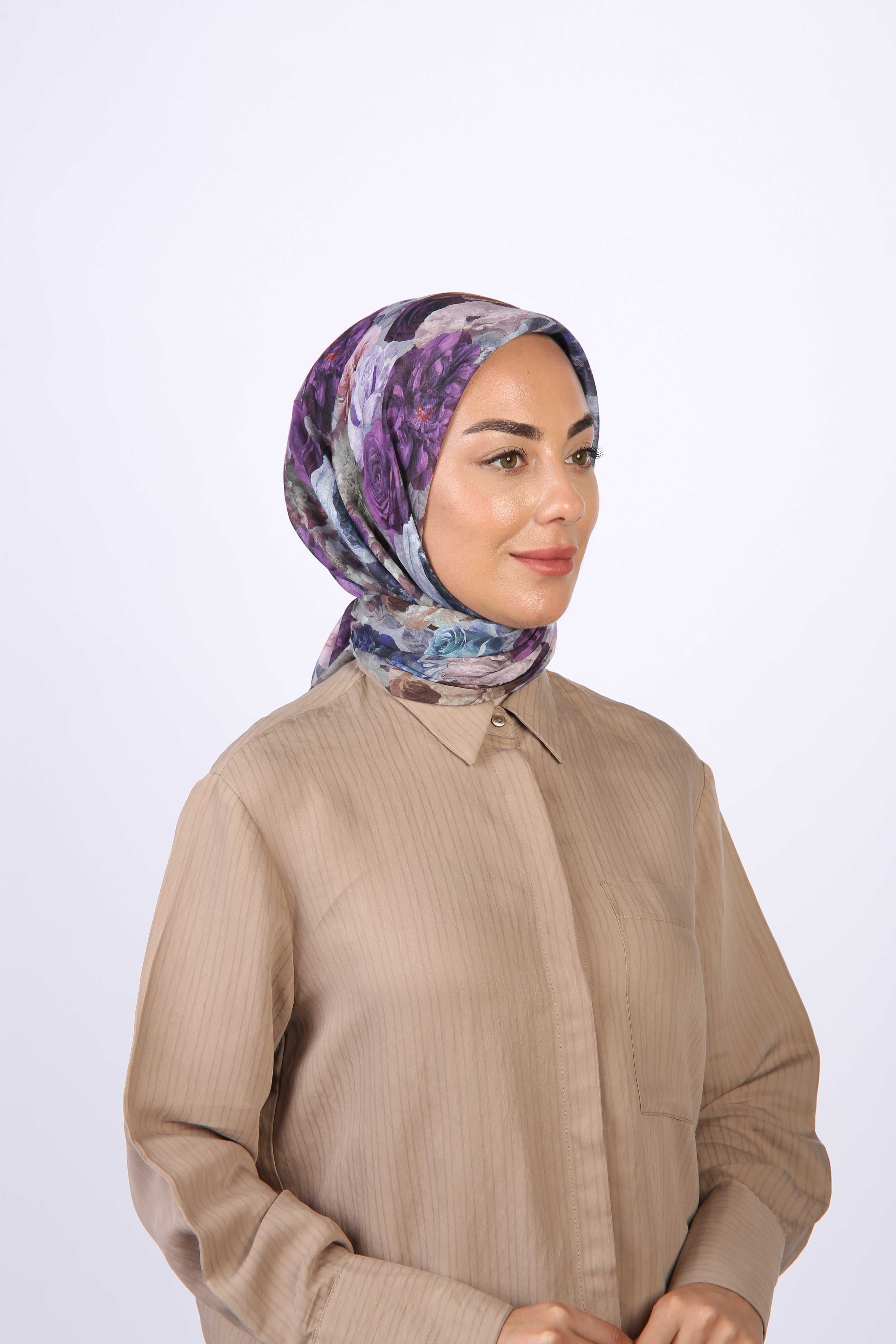 Locella Pamuk Vual Eşarp-Mor