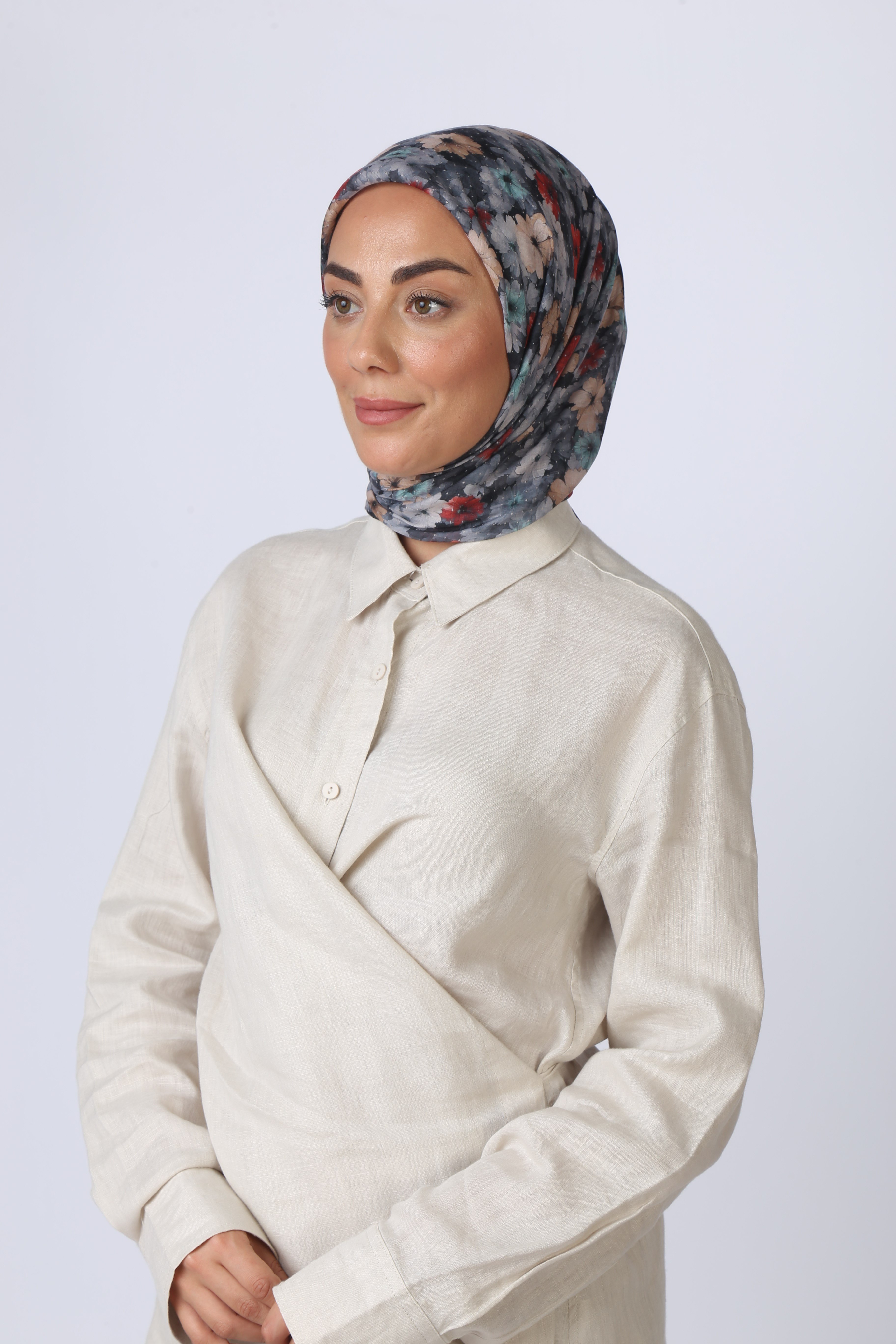 Locella Pamuk Vual Eşarp-Antrasit