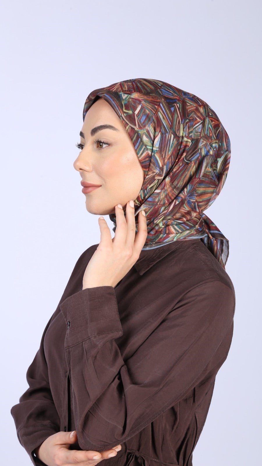 Locella Pamuk Vual Eşarp Kahve