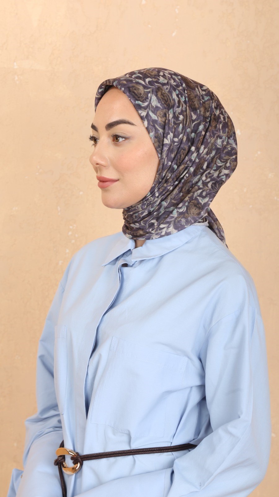 Locella Pamuk Vual Eşarp Mor