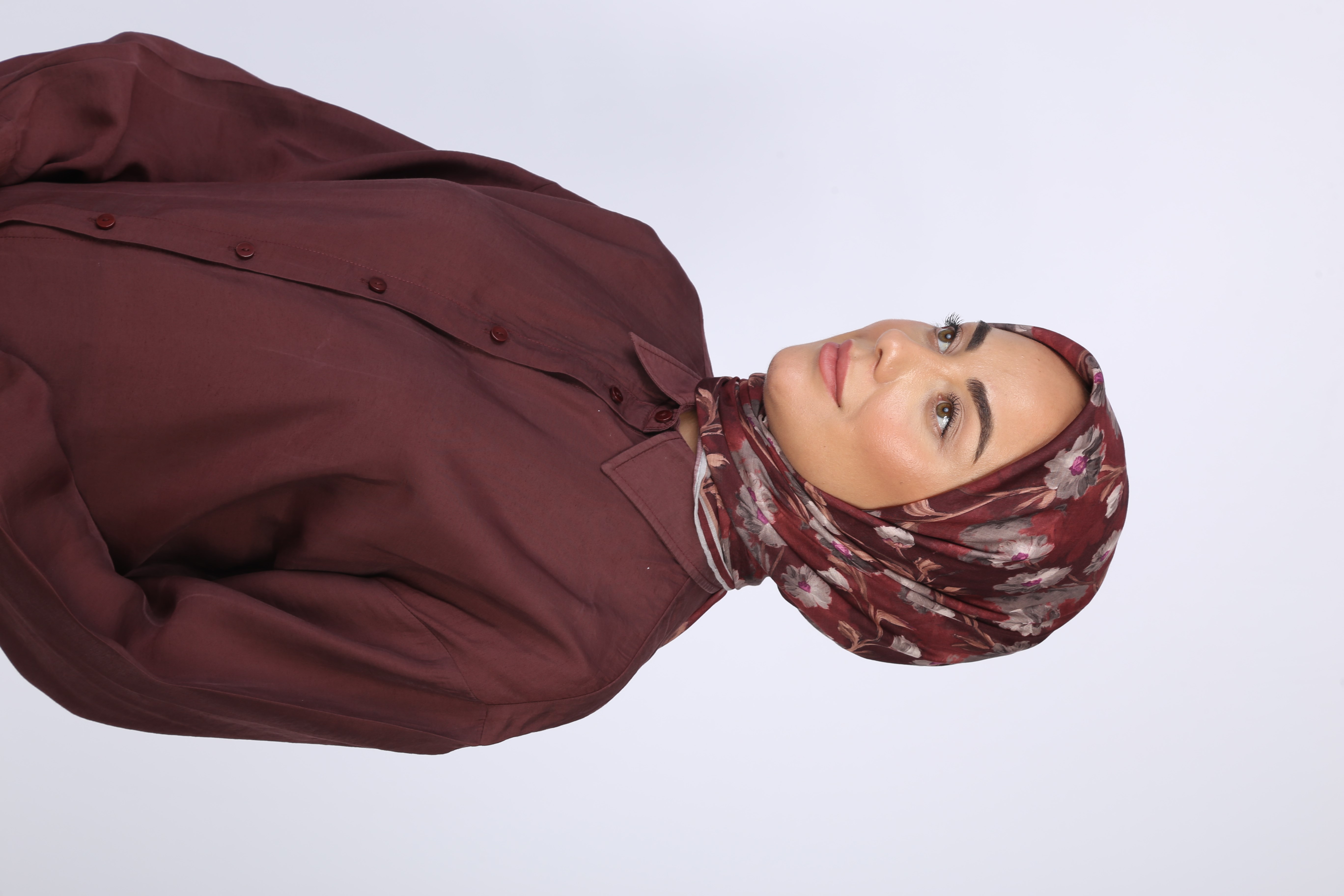 Locella Pamuk Vual Eşarp-Bordo