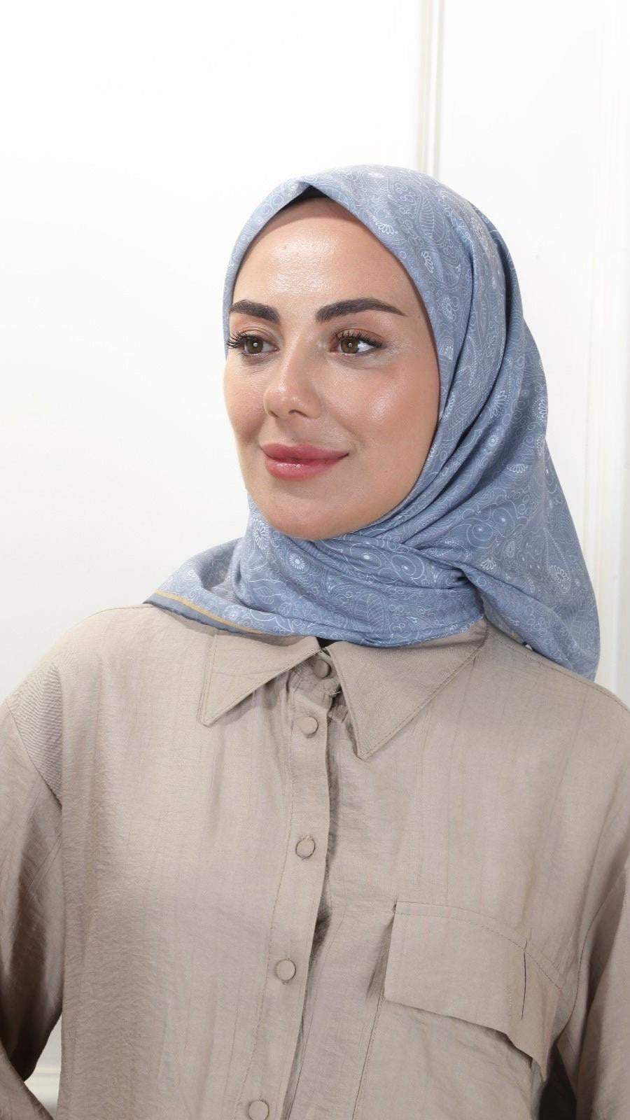 Locella Pamuk Vual Eşarp Gri-18