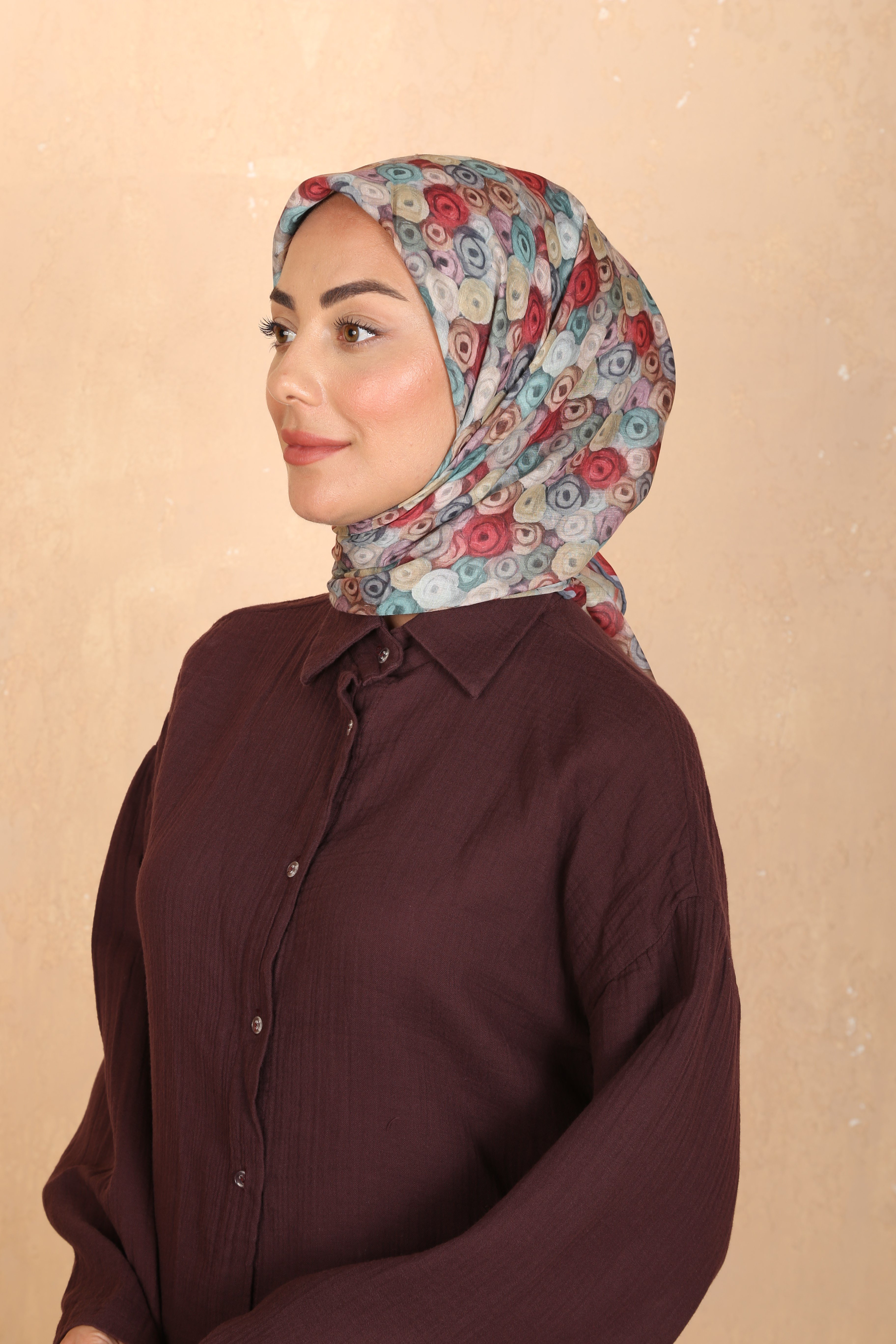 Locella Pamuk Vual Eşarp Kırmızı