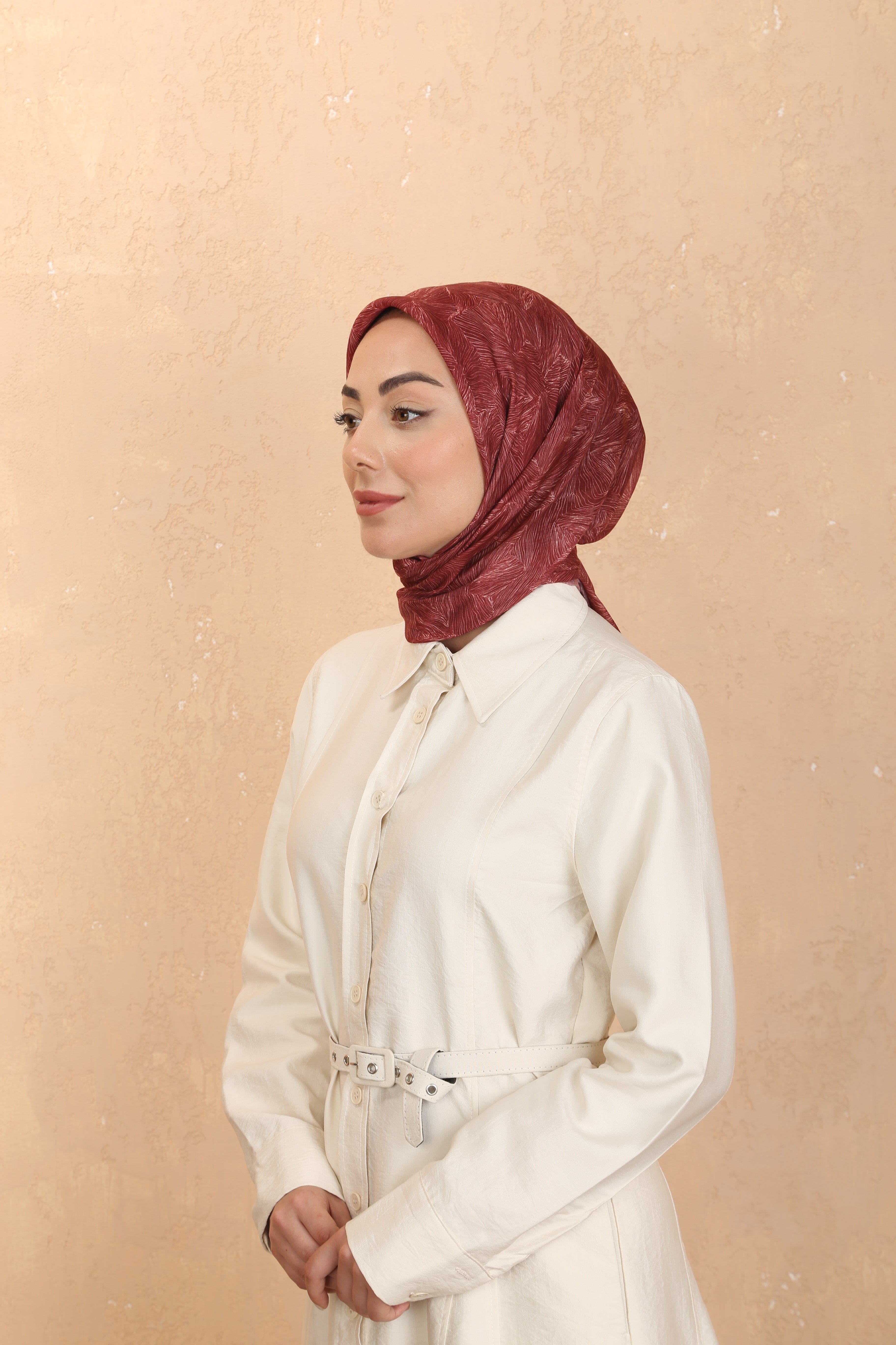 Locella Pamuk Vual Eşarp Bordo