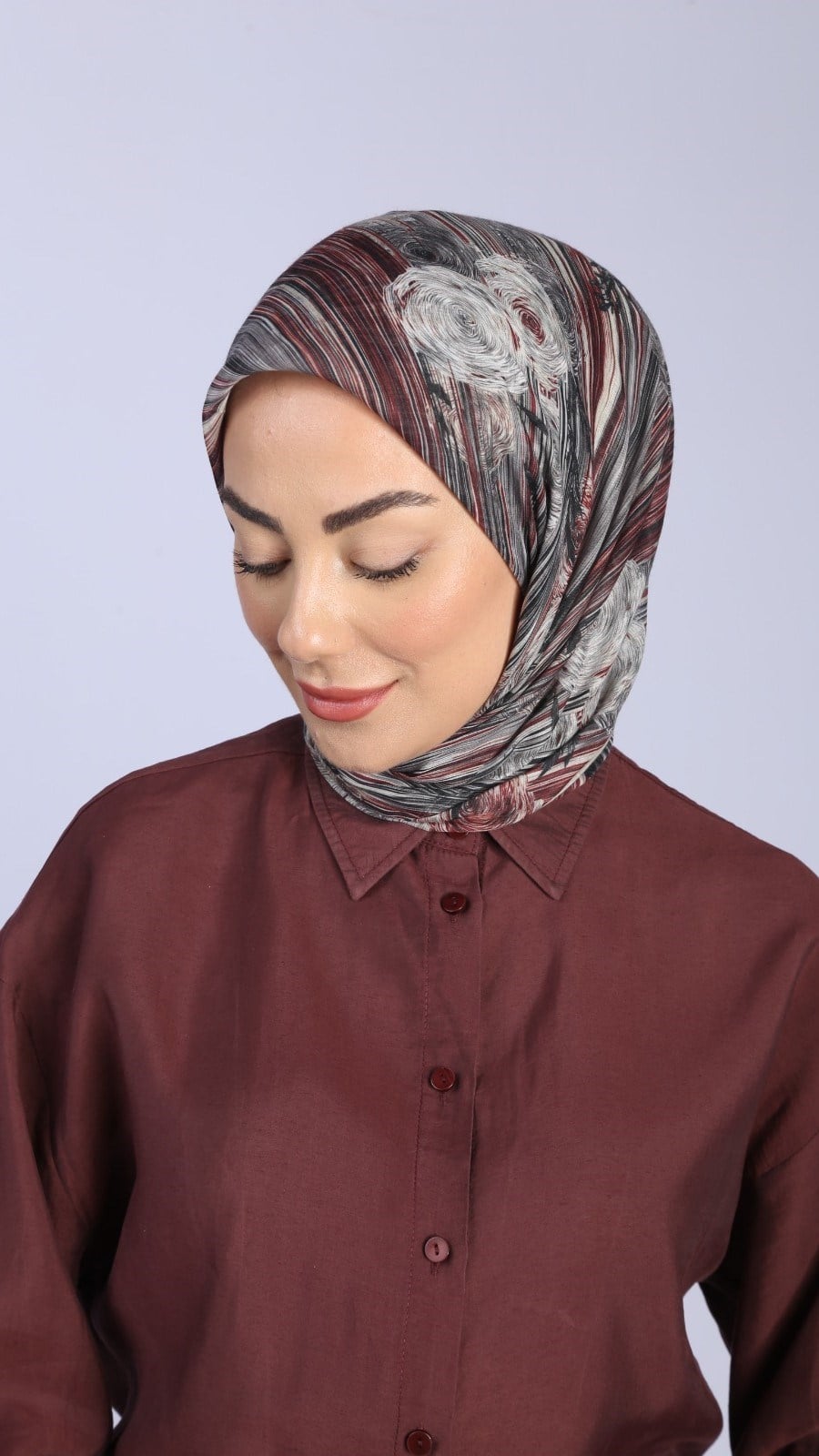 Locella Pamuk Vual Eşarp Bordo