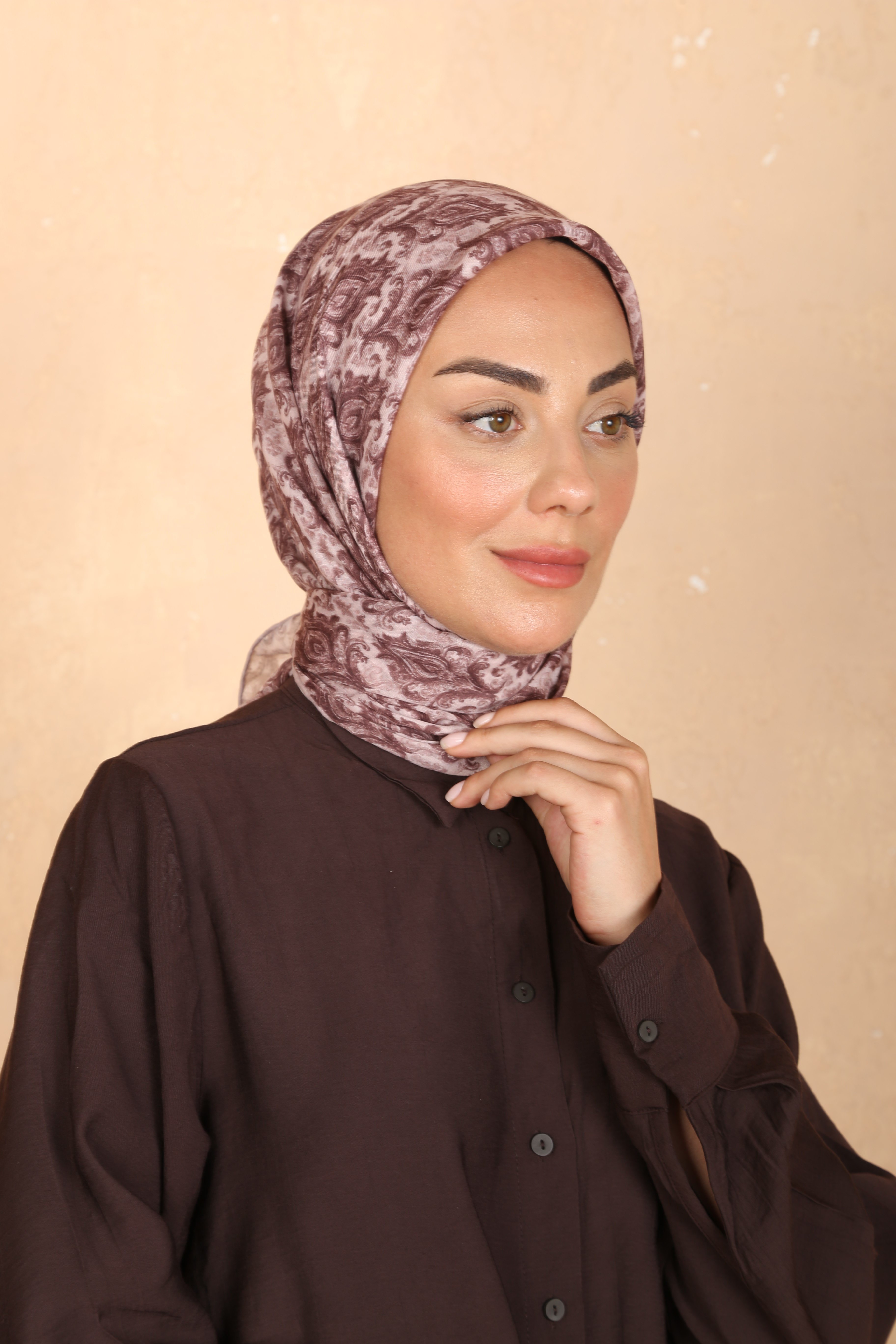 Locella Pamuk Vual Eşarp Pudra
