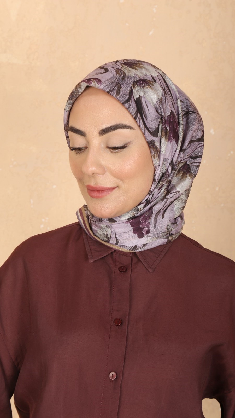 Locella Pamuk Vual Eşarp Lila