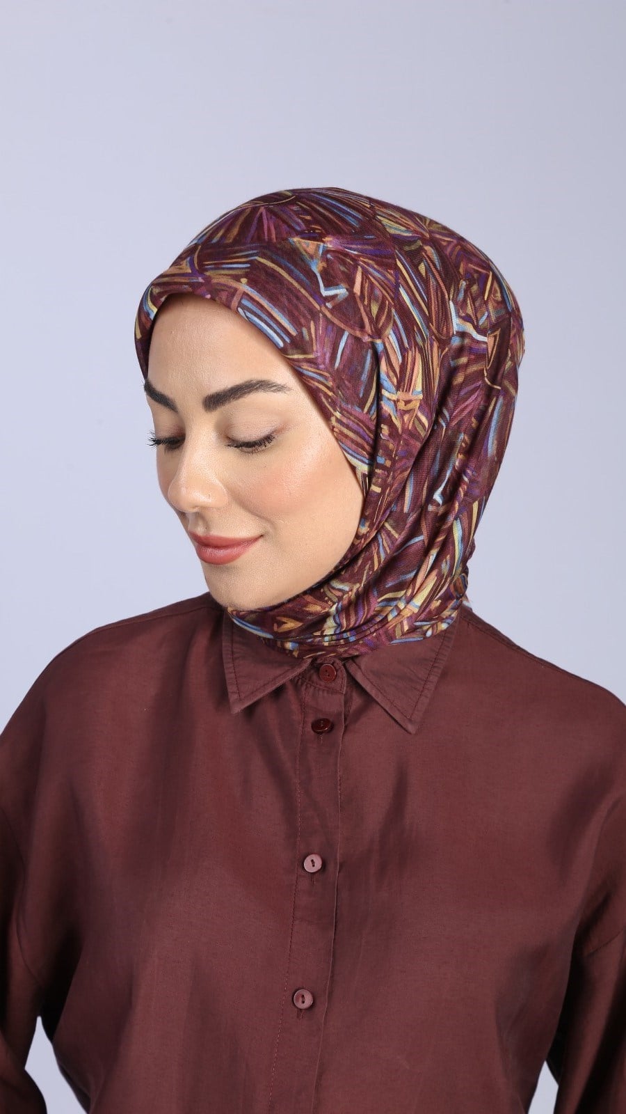 Locella Pamuk Vual Eşarp Mürdüm
