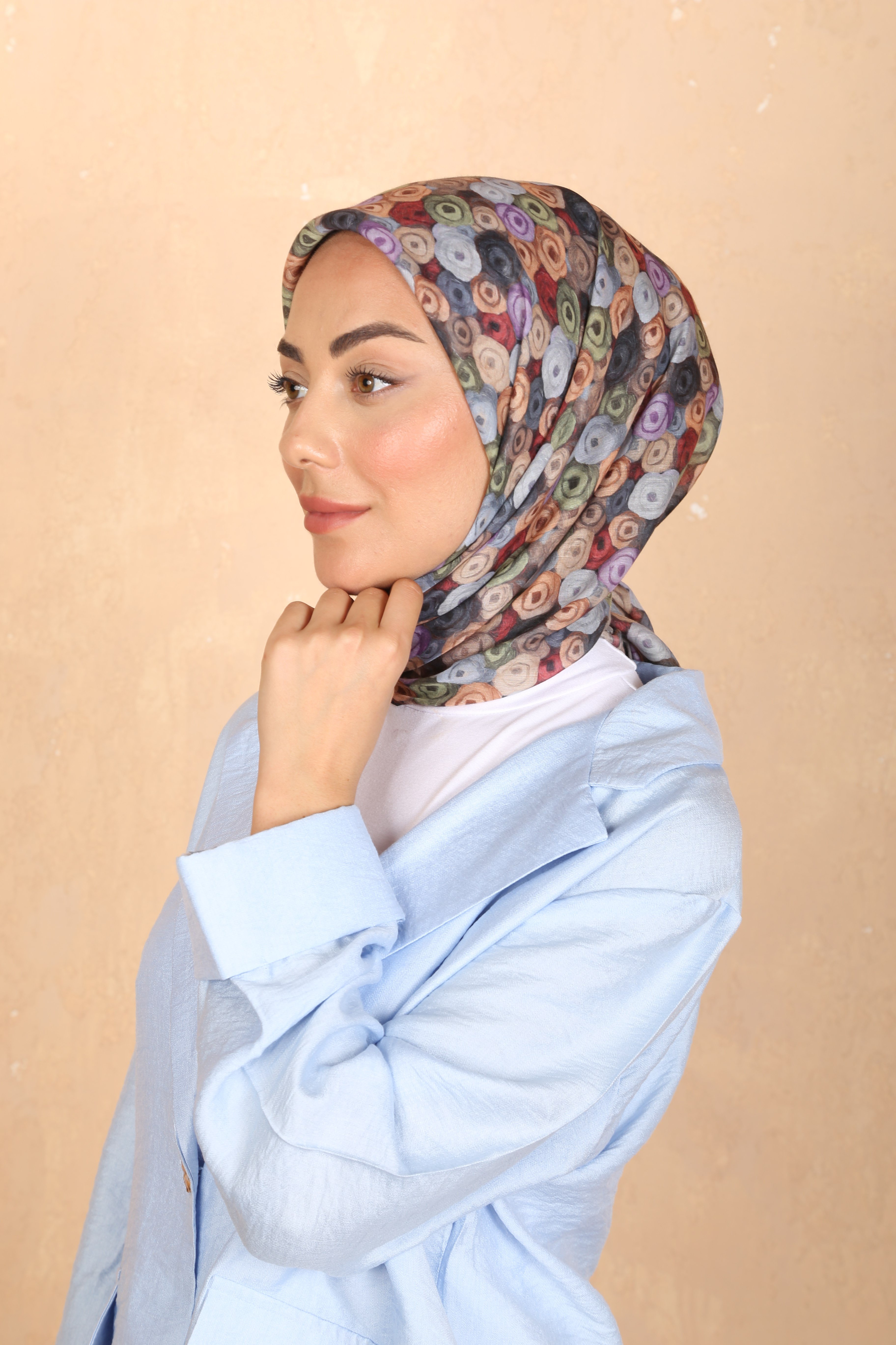 Locella Pamuk Vual Eşarp Siyah