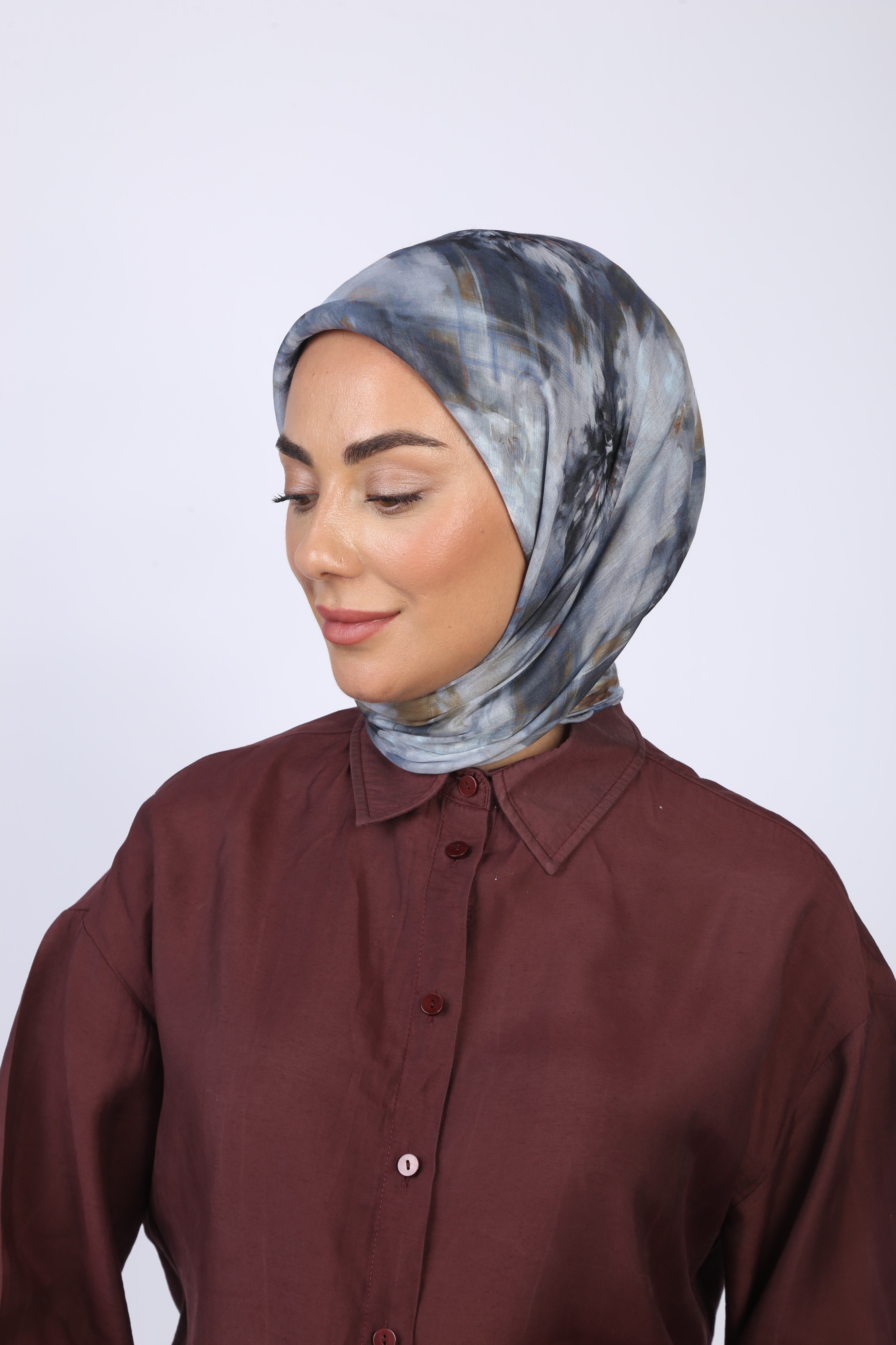 Locella Pamuk Vual Eşarp-Gri