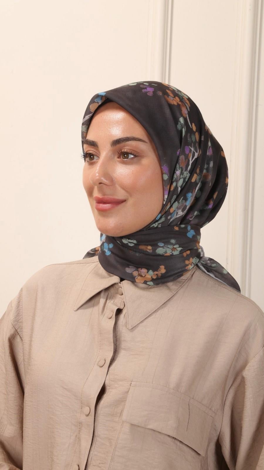 Locella Pamuk Vual Eşarp Küllü Kahve-9