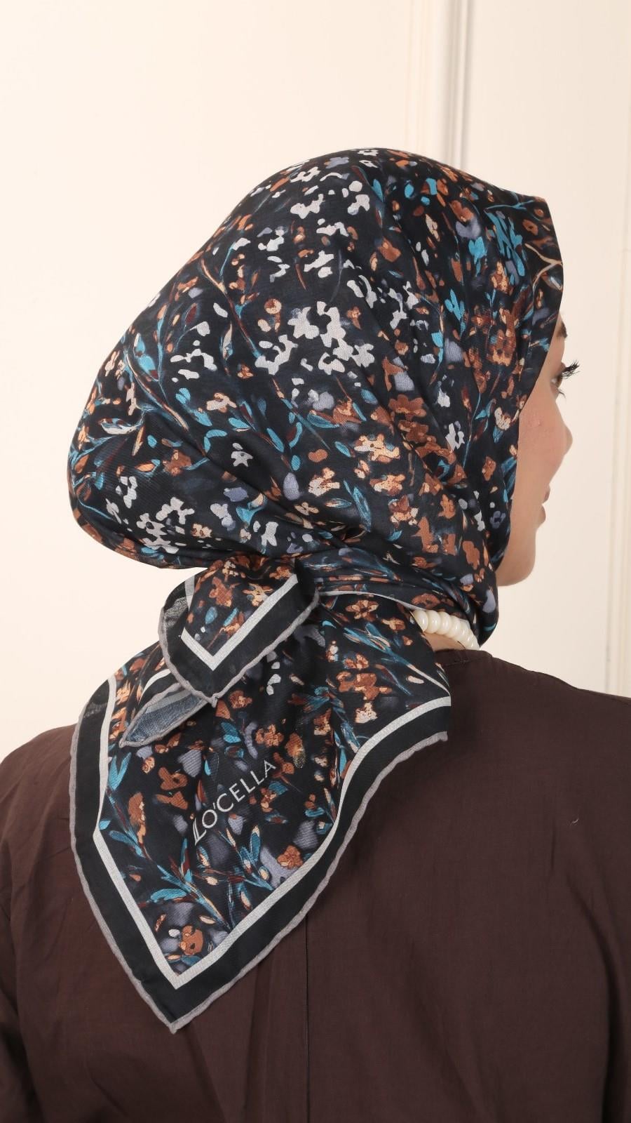 Locella Pamuk Vual Eşarp Siyah-3