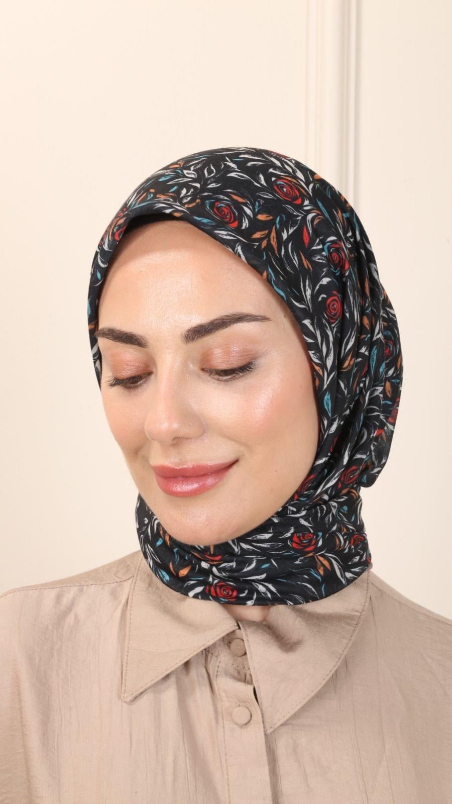 Locella Pamuk Vual Eşarp Siyah-3