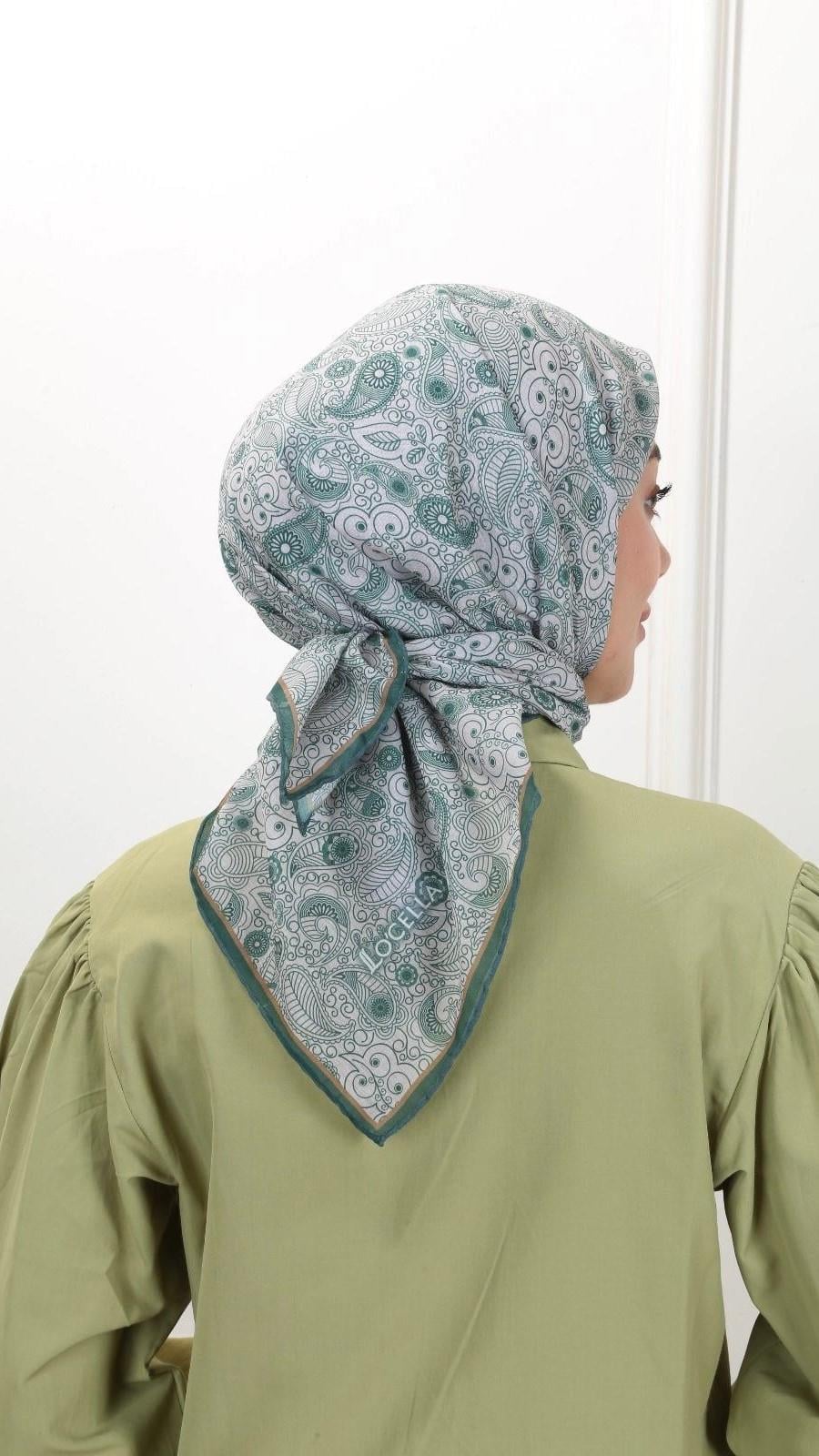Locella Pamuk Vual Eşarp Canlı Yeşil-21
