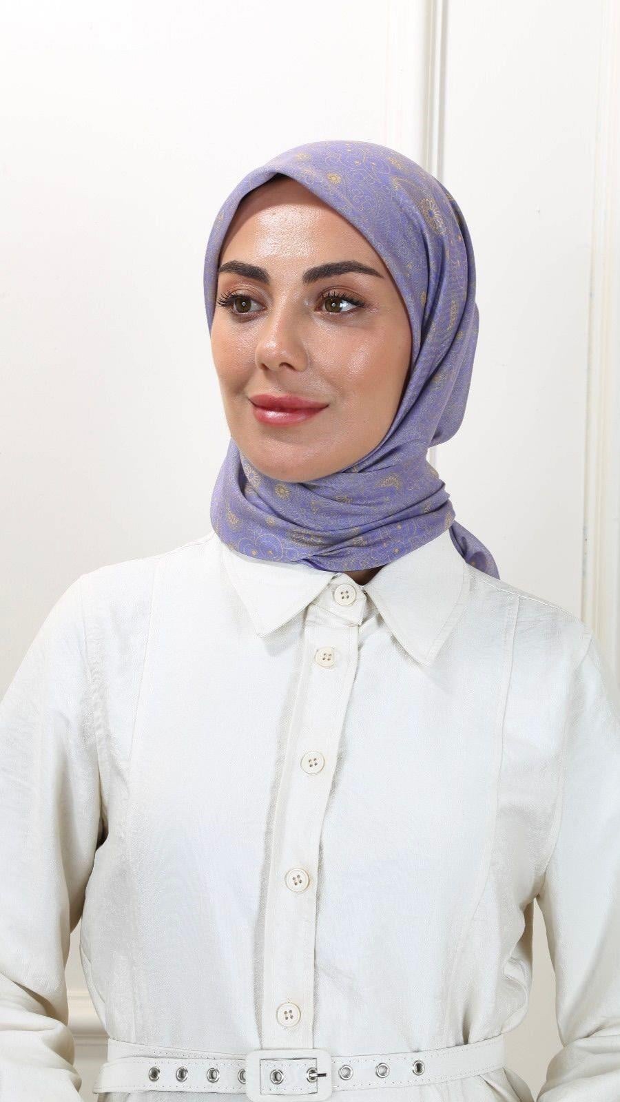 Locella Pamuk Vual Eşarp Lila-14