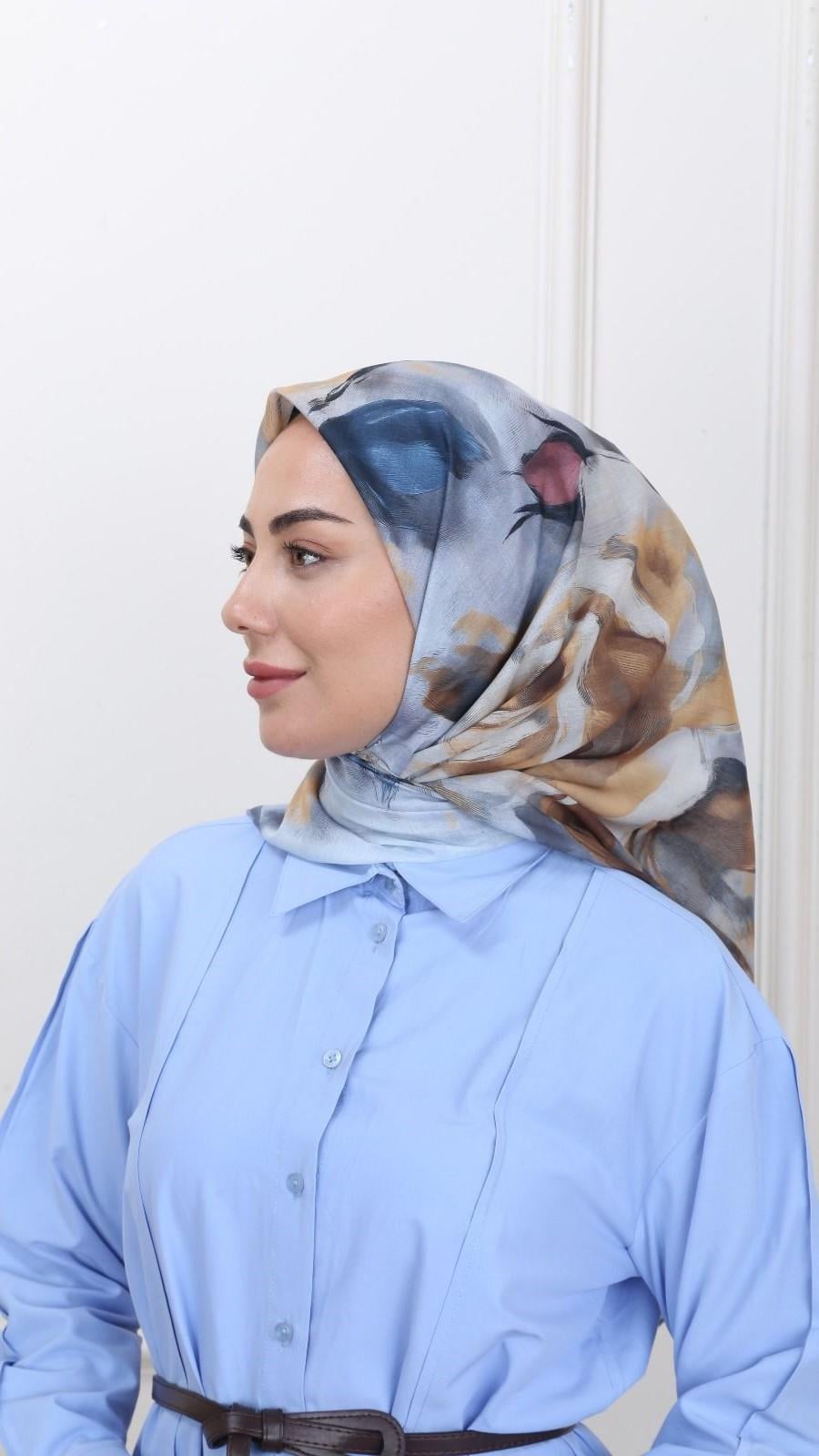 Locella Pamuk Vual Eşarp Gri-14