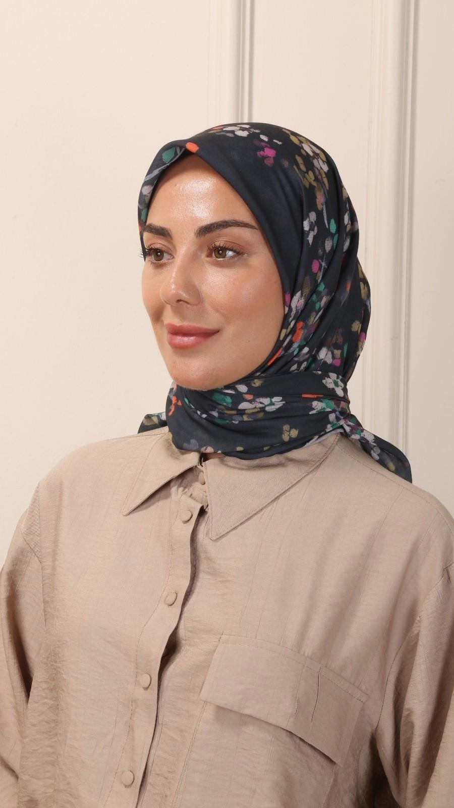 Locella Pamuk Vual Eşarp Siyah-7