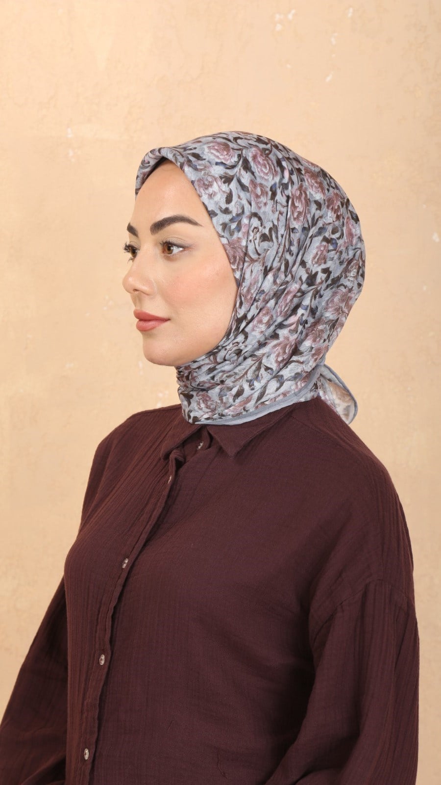 Locella Pamuk Vual Eşarp Gri