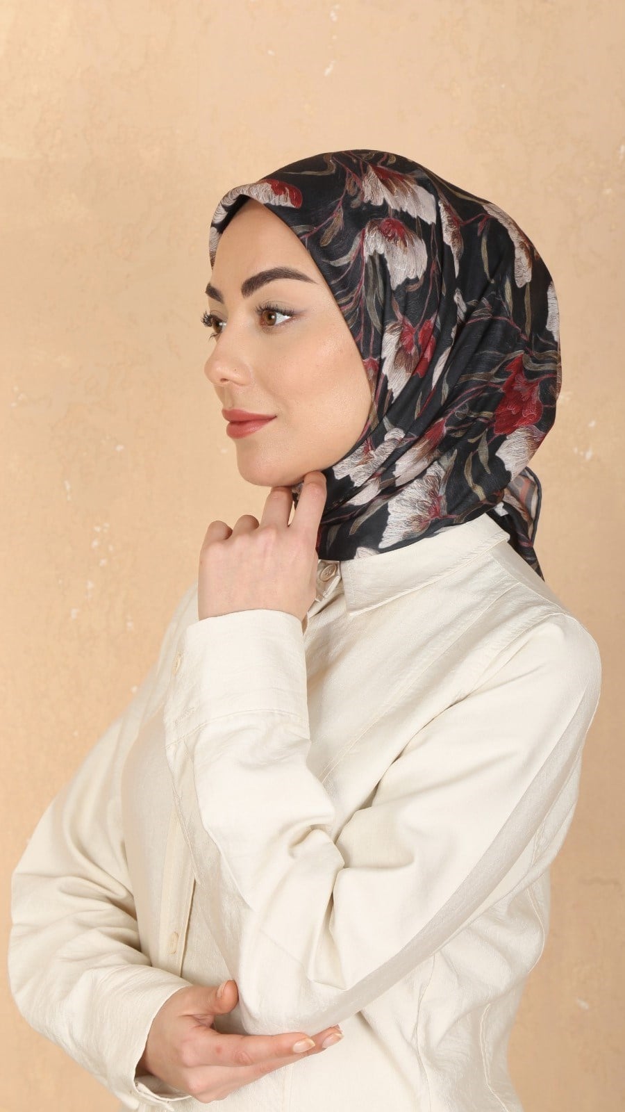 Locella Pamuk Vual Eşarp Siyah