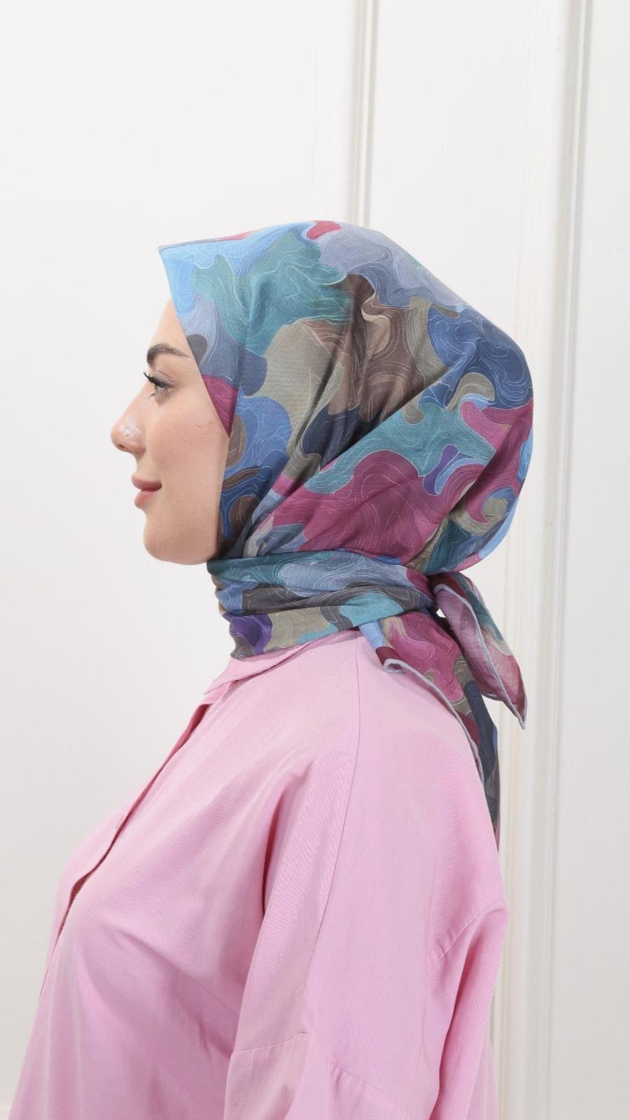 Locella Pamuk Vual Eşarp Vişne-6