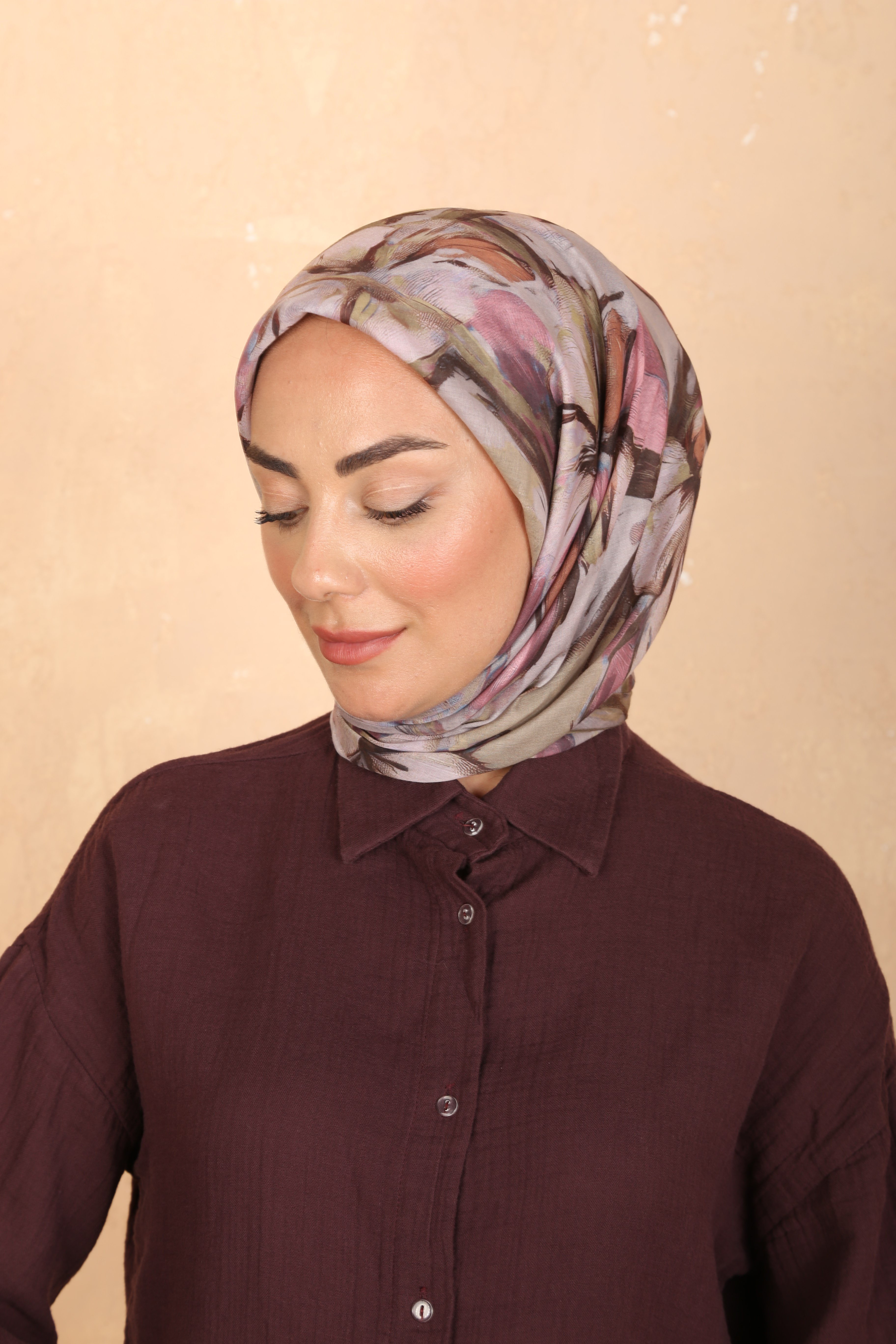 Locella Pamuk Vual Eşarp Toz Pembe