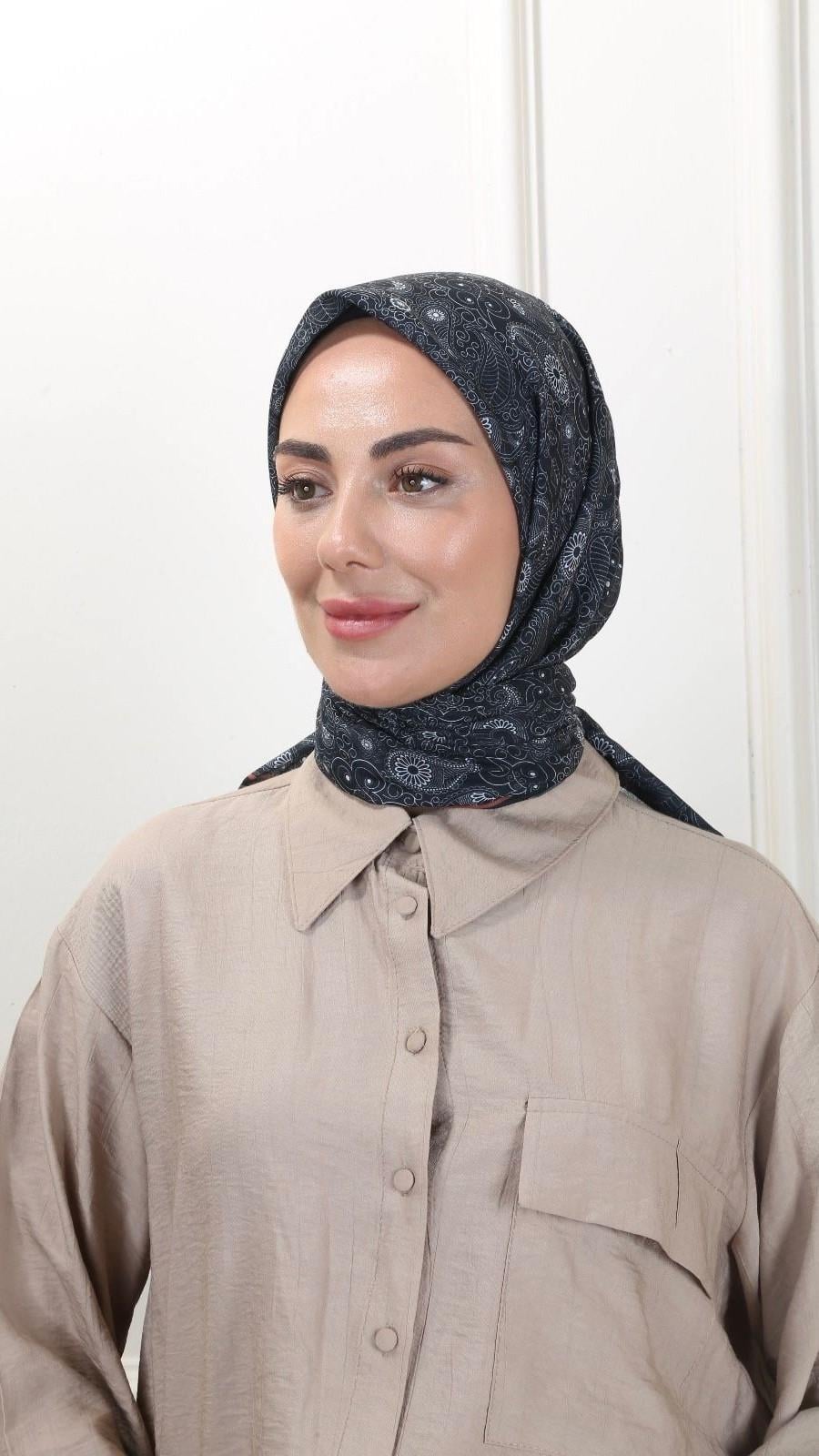 Locella Pamuk Vual Eşarp Siyah-19
