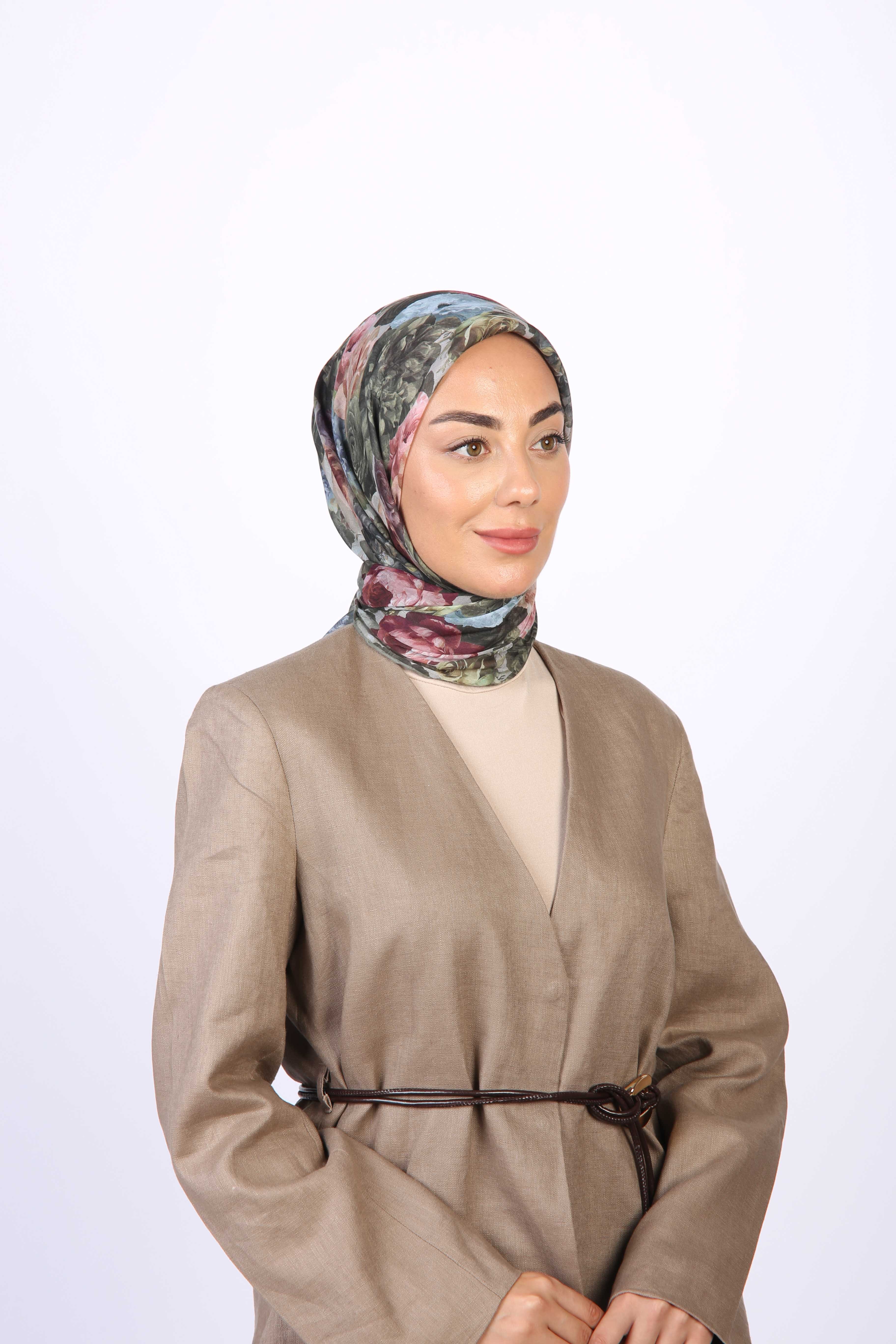 Locella Pamuk Vual Eşarp-Yeşil