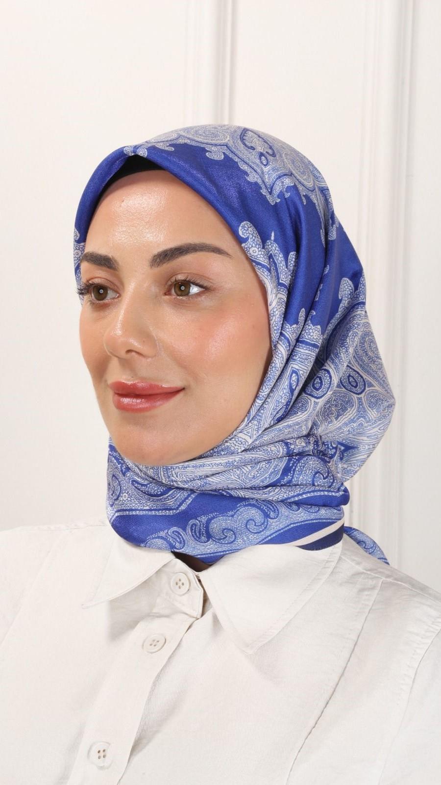 Locella Parla Eşarp Saks Mavi-5