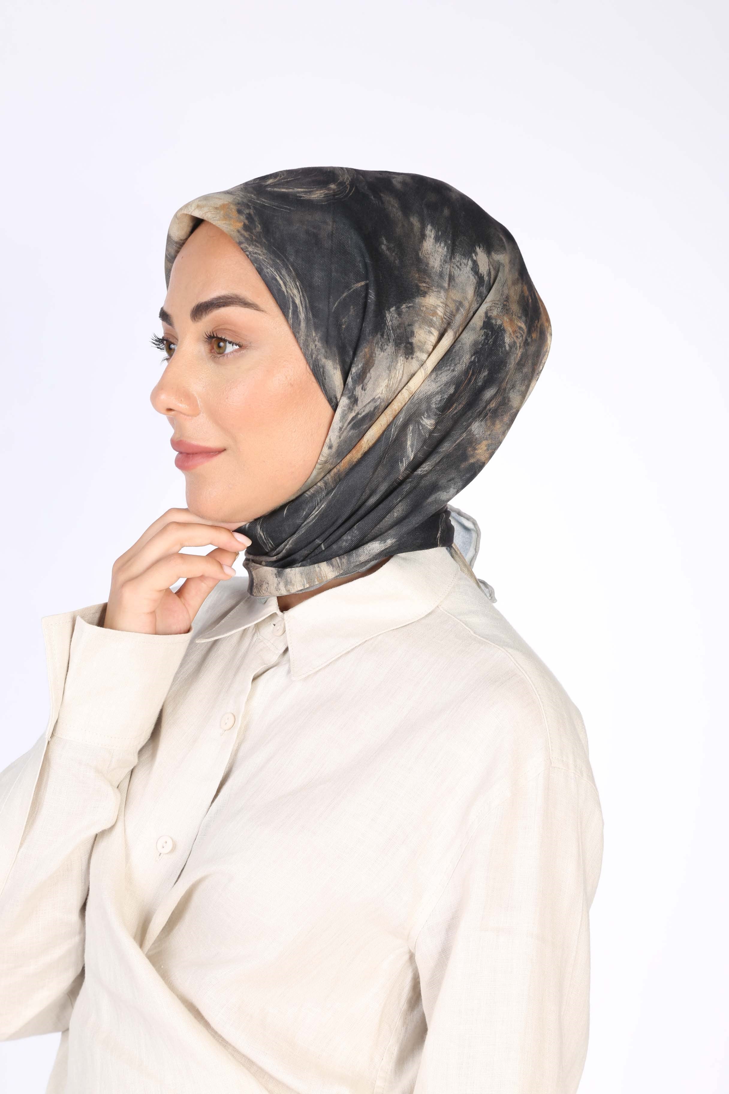 Locella Soft Pamuk Eşarp Gri