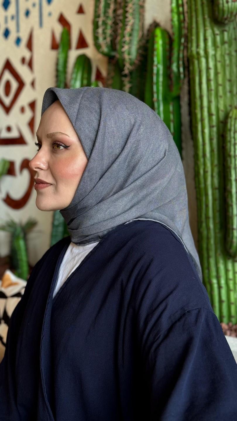 Locella Soft Pamuk Eşarp Gri-1