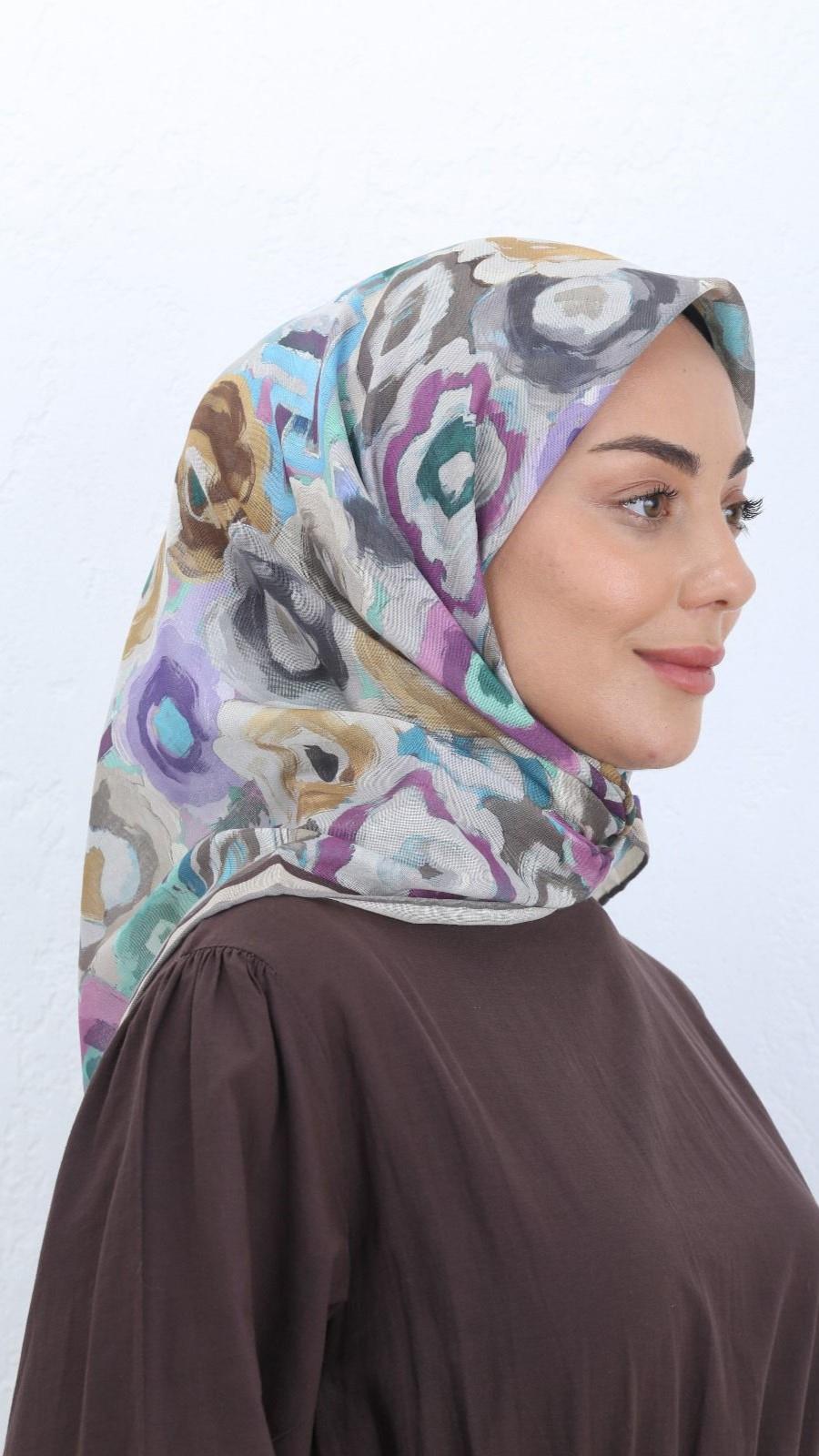 Locella Soft Pamuk Eşarp Çok Renkli-7