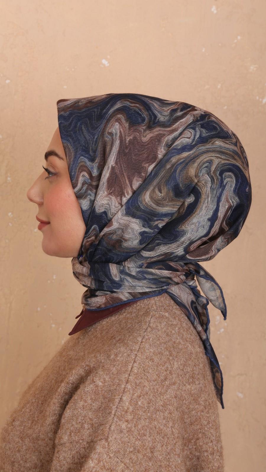 Locella Soft Pamuk Eşarp Lacivert