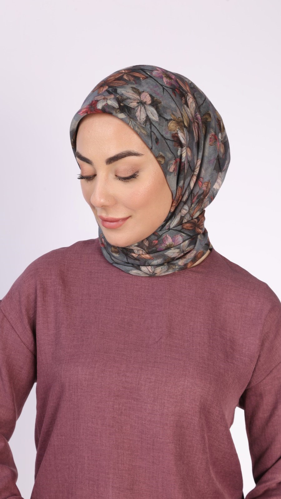 Locella Soft Pamuk Eşarp Gri