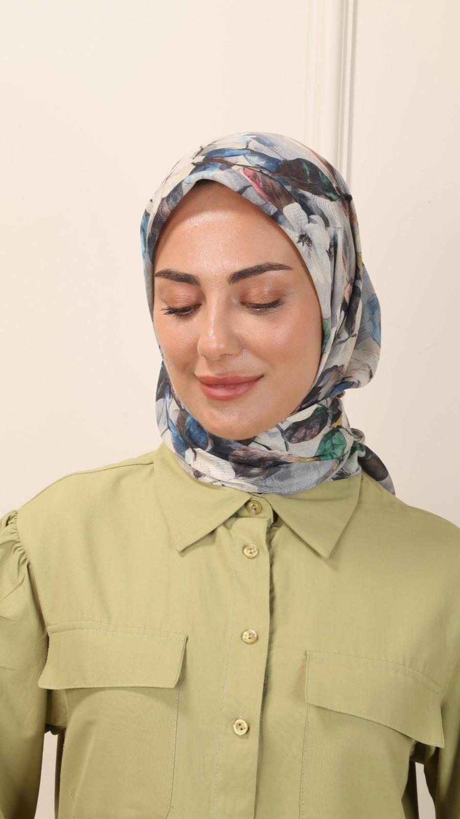 Locella Soft Pamuk Eşarp Canlı Yeşil-3