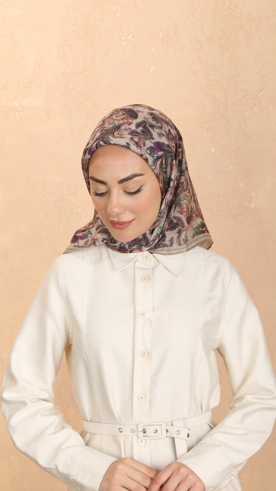 Locella Soft Pamuk Eşarp Açık Vizon