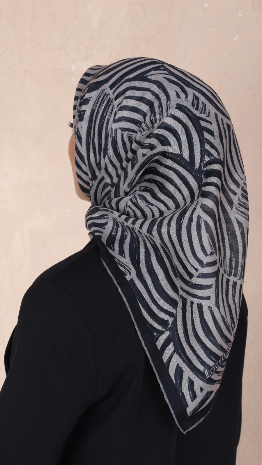 Locella Soft Pamuk Eşarp Siyah-9