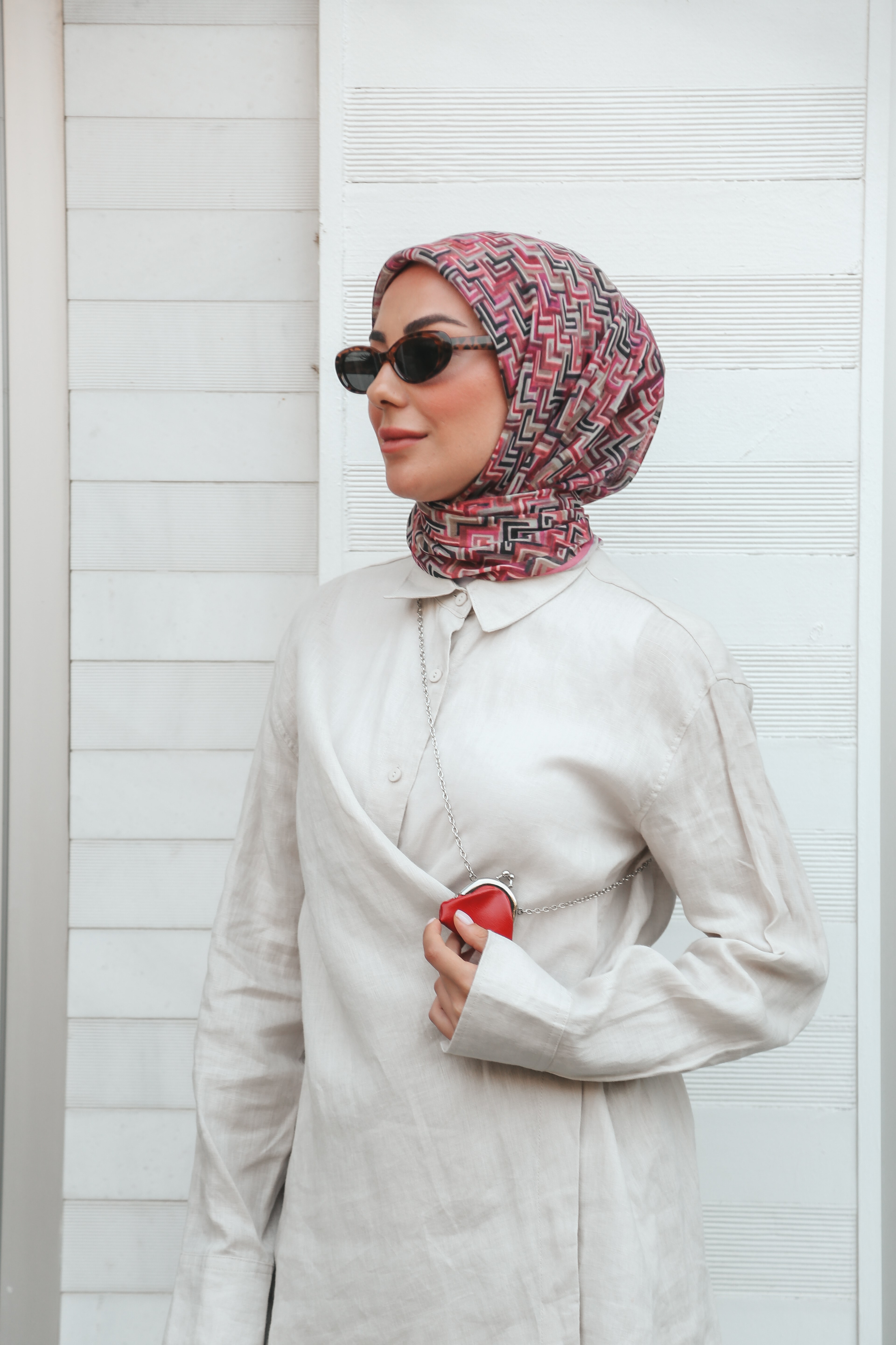 Locella Soft Pamuk Eşarp Pembe