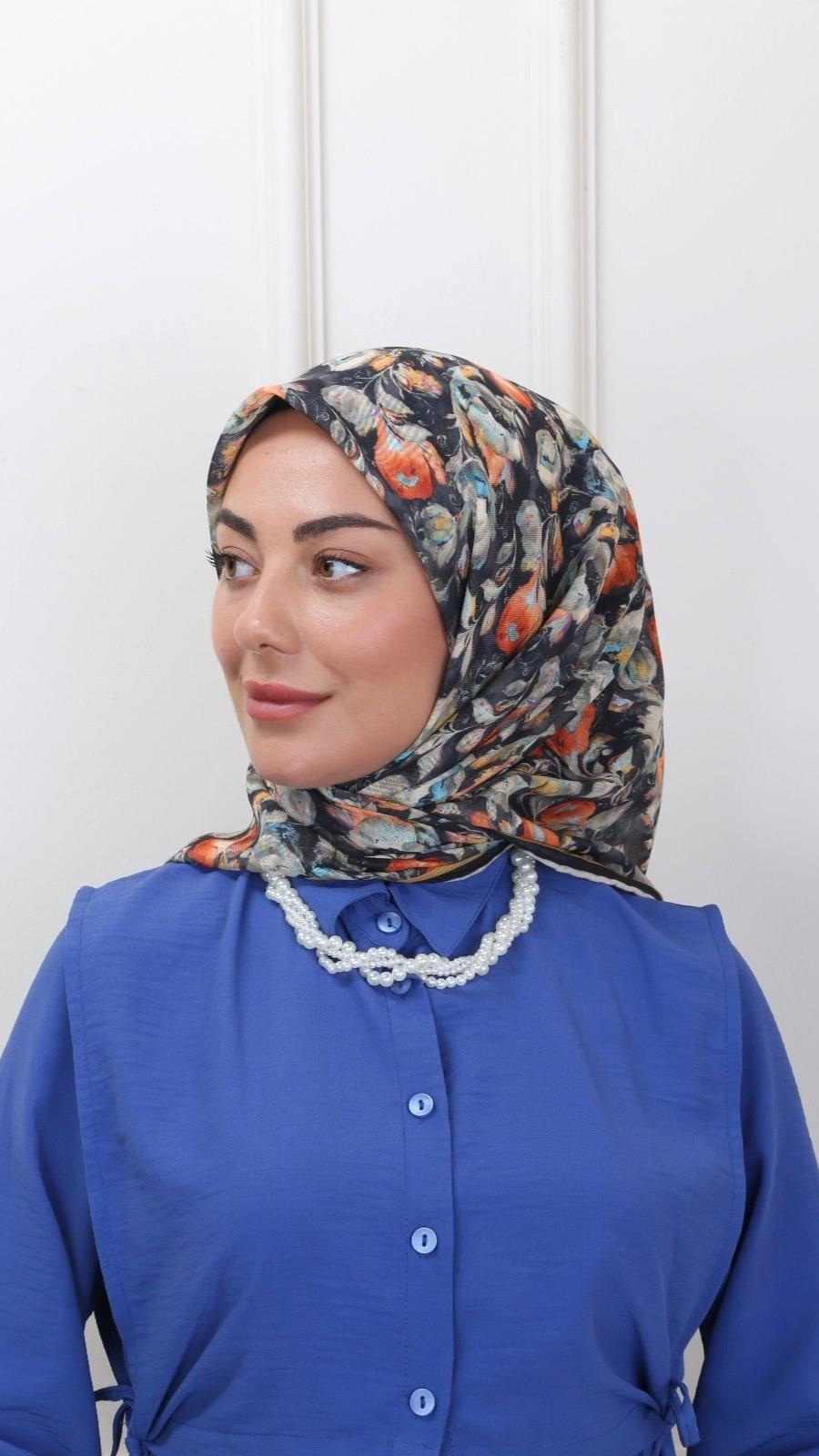 Locella Soft Pamuk Eşarp Siyah-8