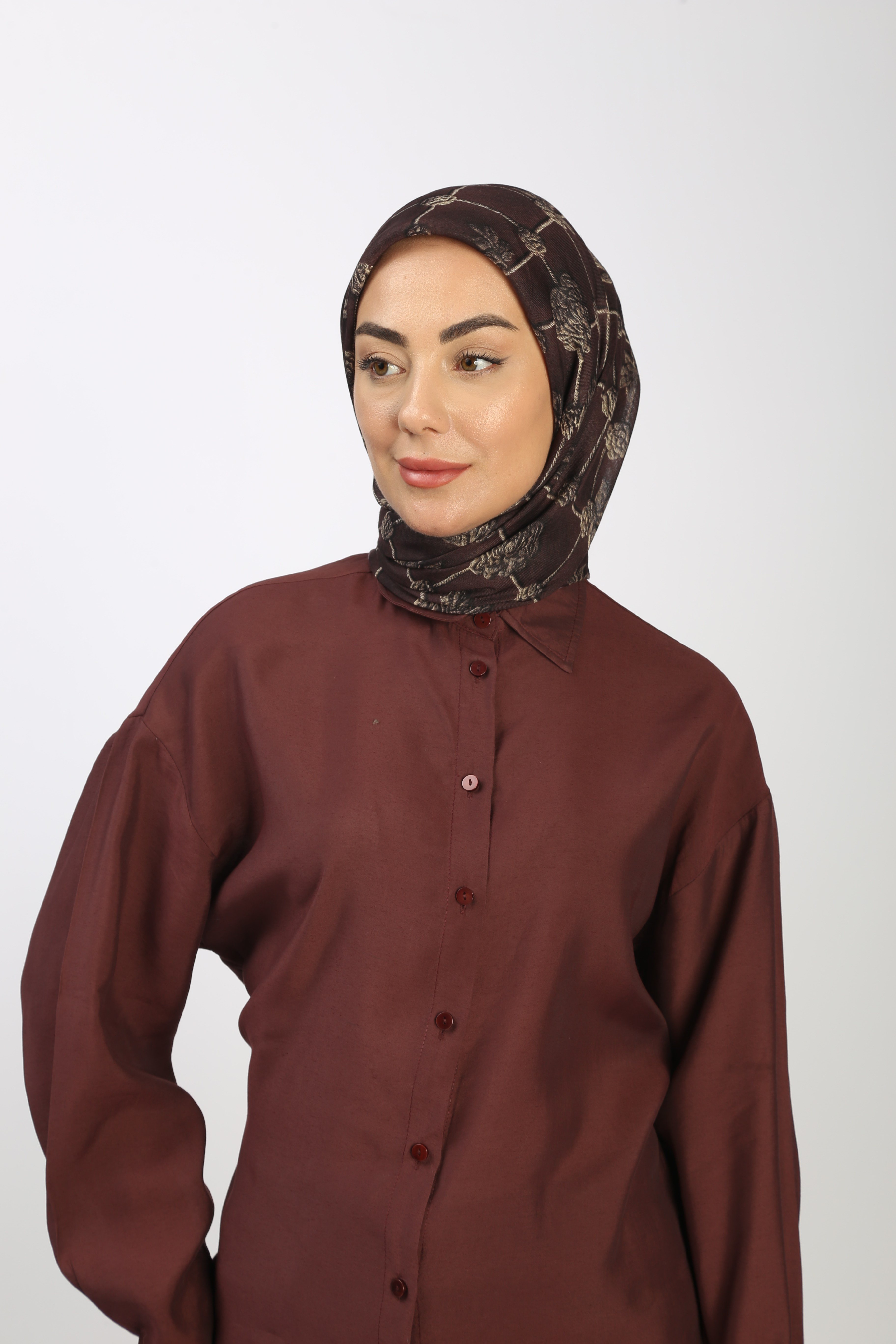 Locella Soft Pamuk Eşarp Mürdüm