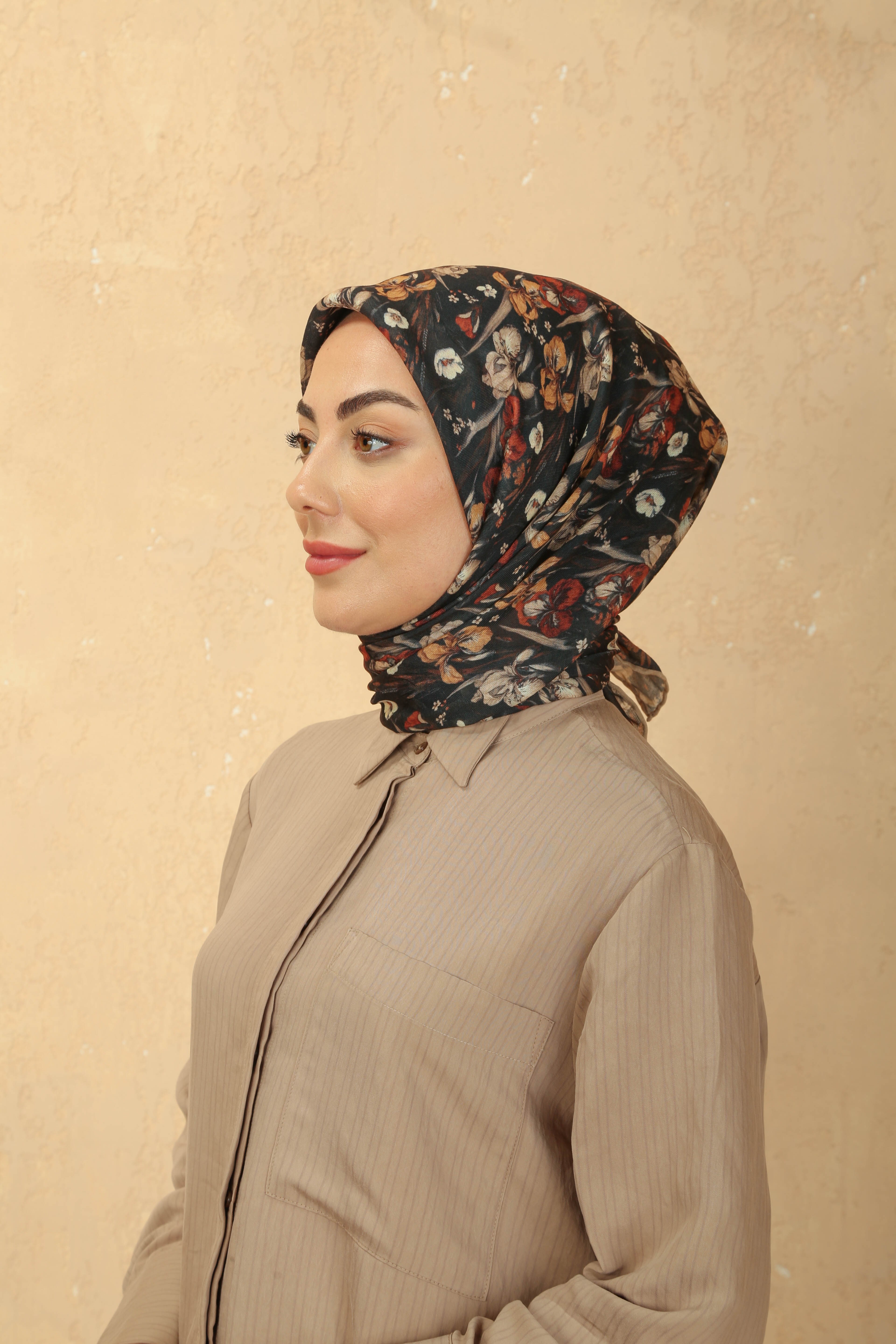 Locella Soft Pamuk Eşarp Siyah
