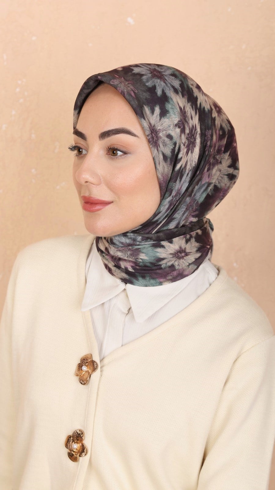 Locella Soft Pamuk Eşarp Mürdüm