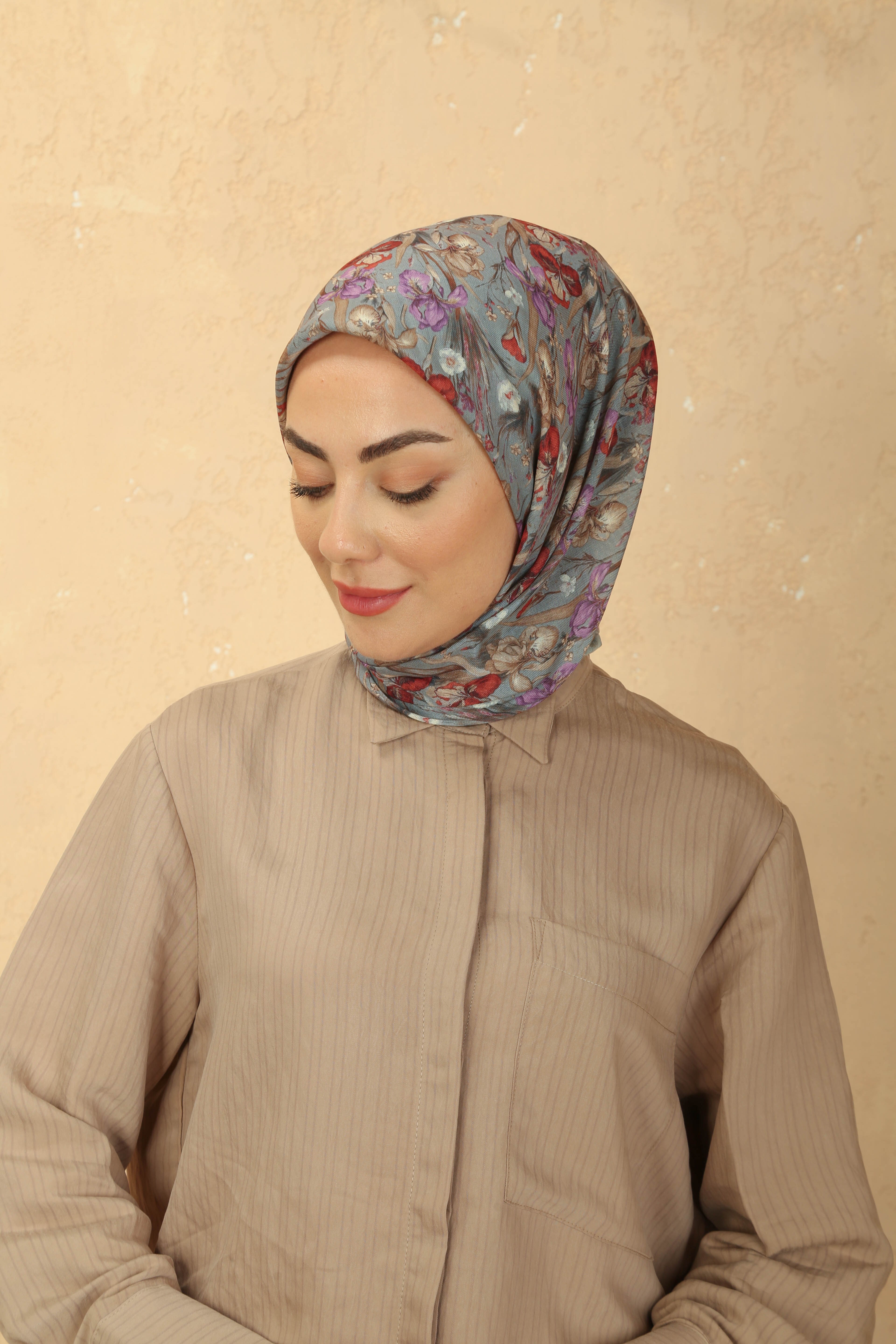 Locella Soft Pamuk Eşarp Gri