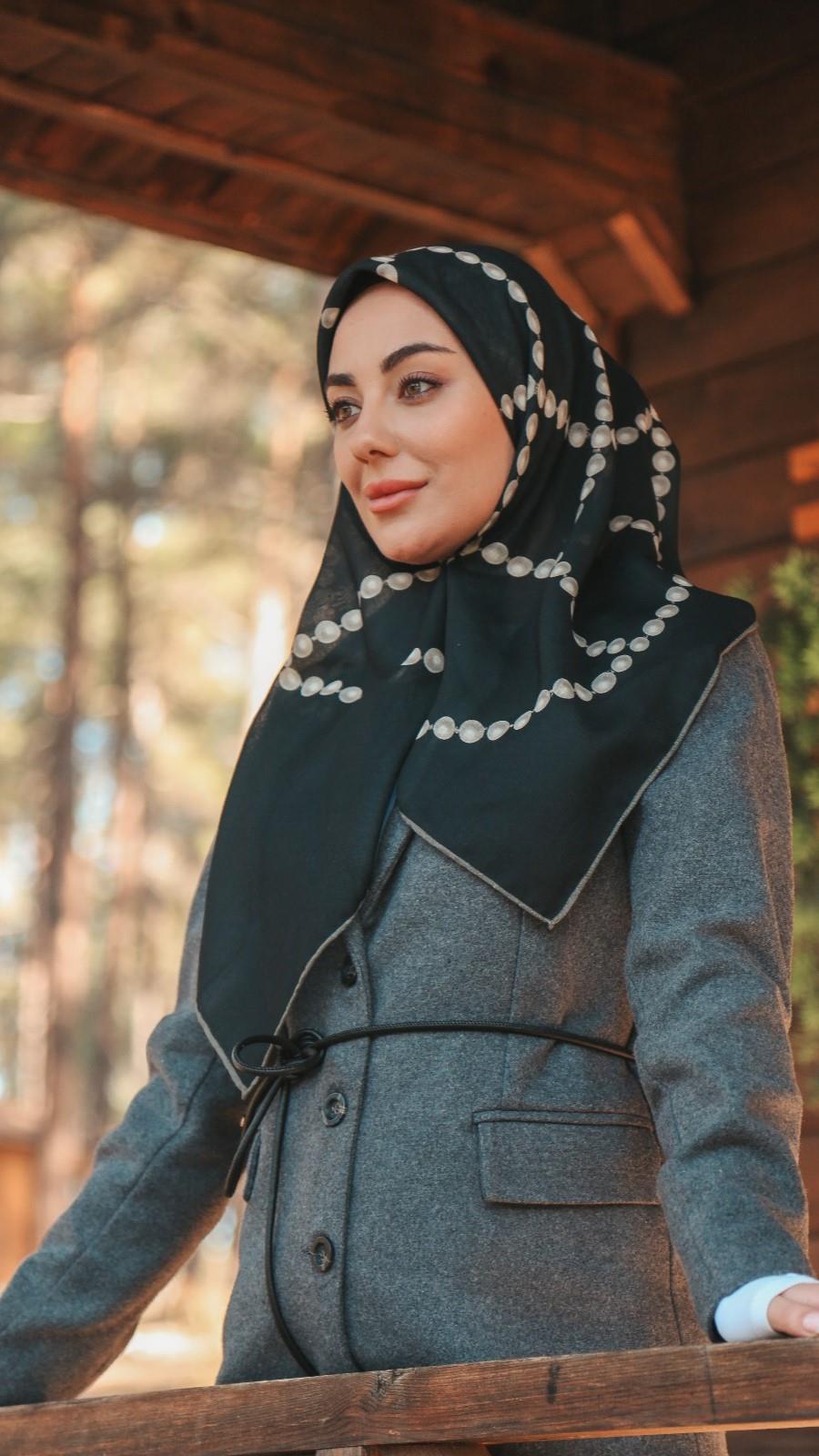 Locella Soft Pamuk Eşarp Siyah