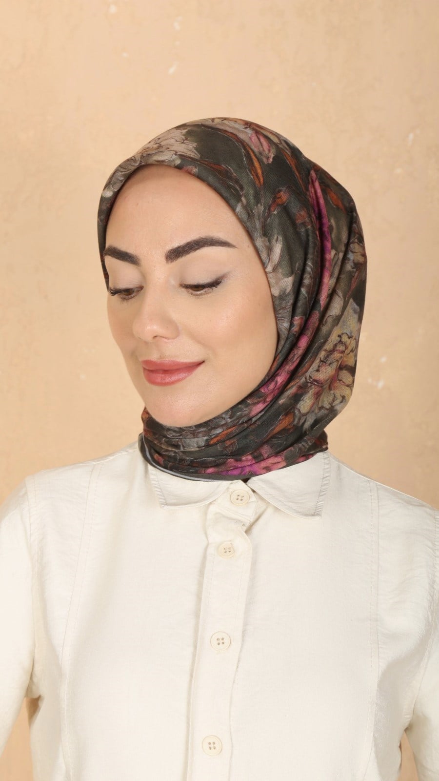 Locella Soft Pamuk Eşarp Haki